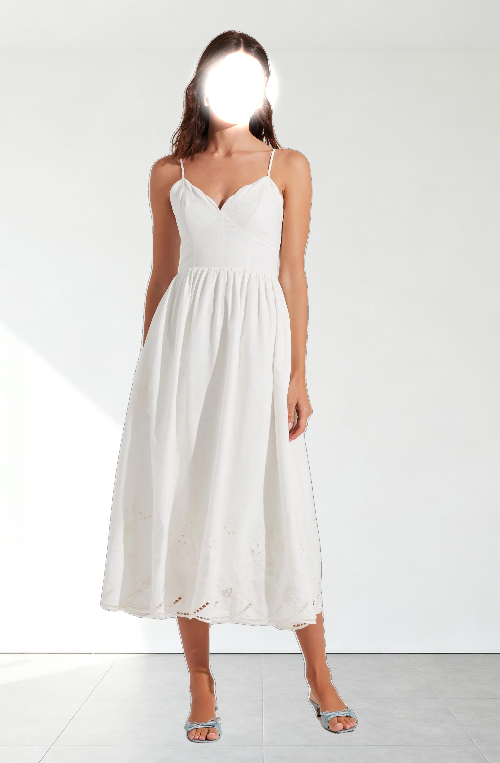 Kaidi Embroidered Midi Dress