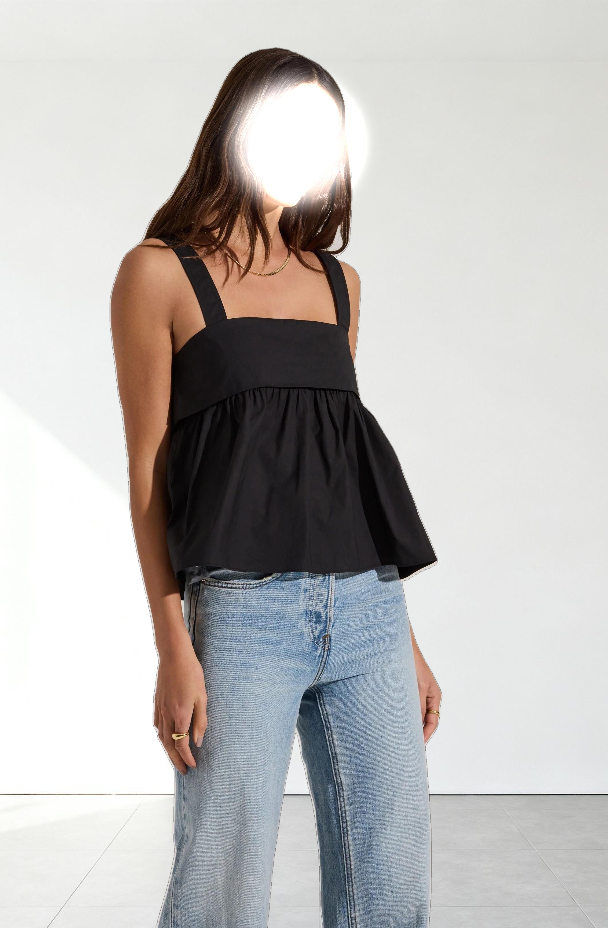 Square Neck Babydoll Top