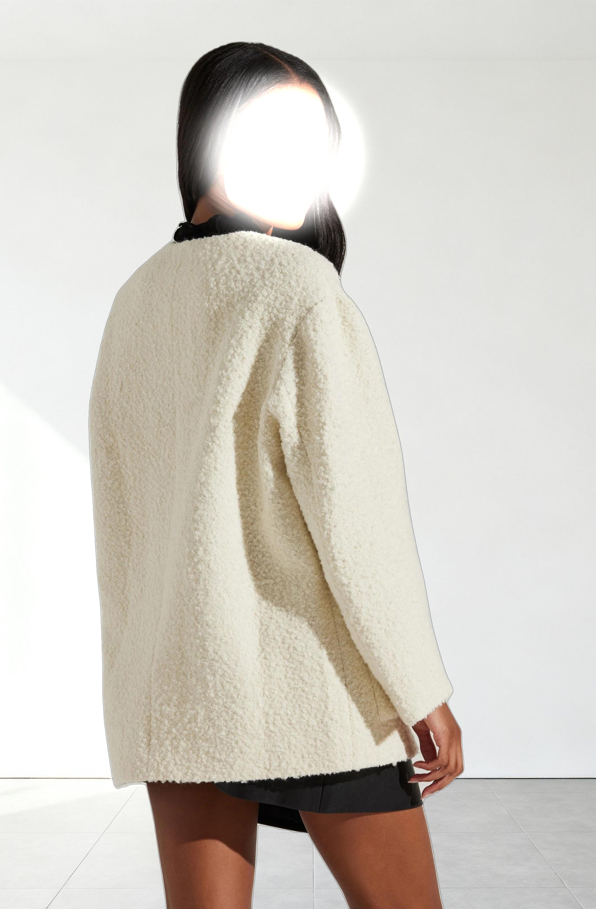 Maidy Boucle V-Neck Coat