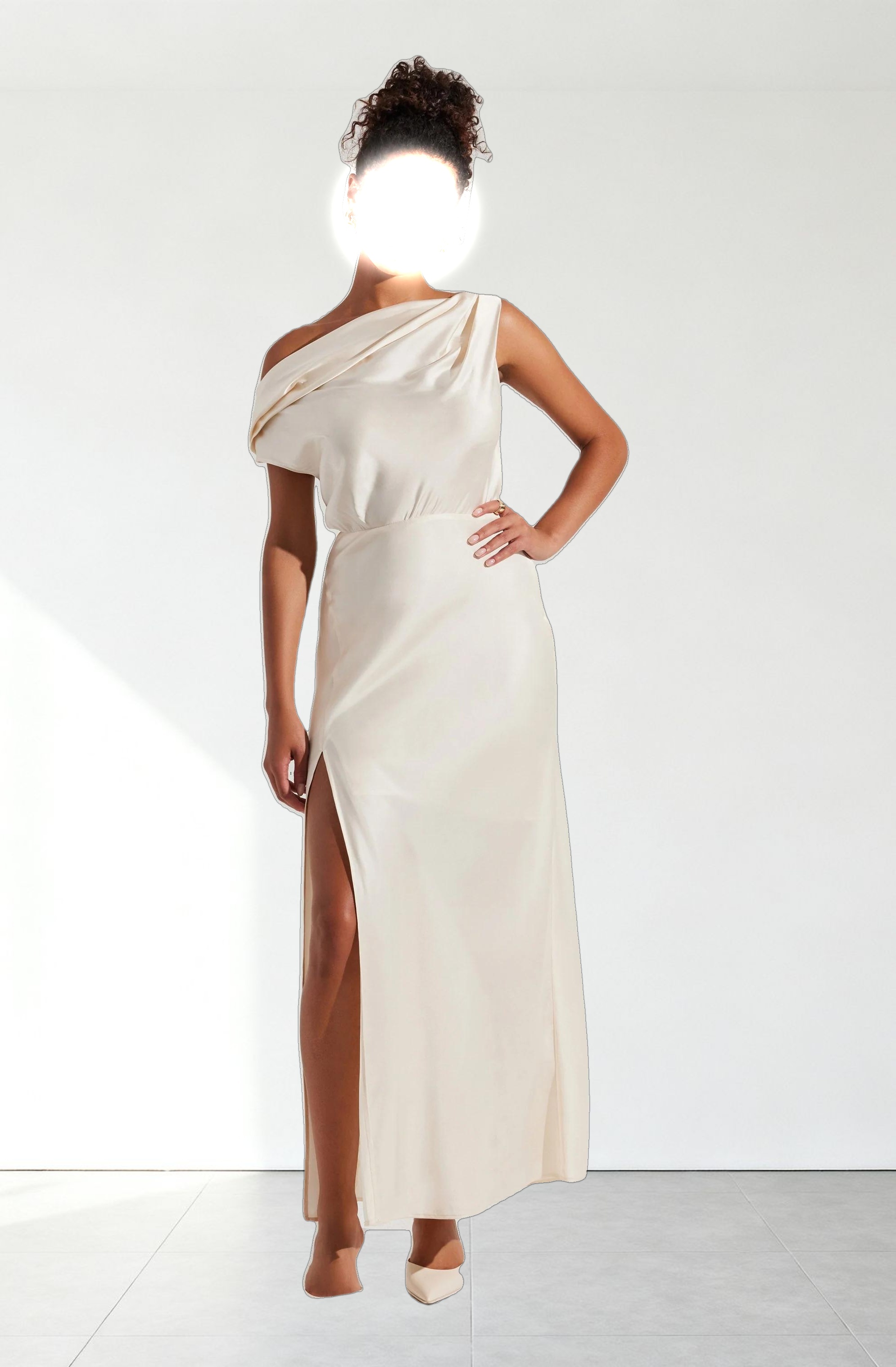 Monroe Satin Off Shoulder Dress