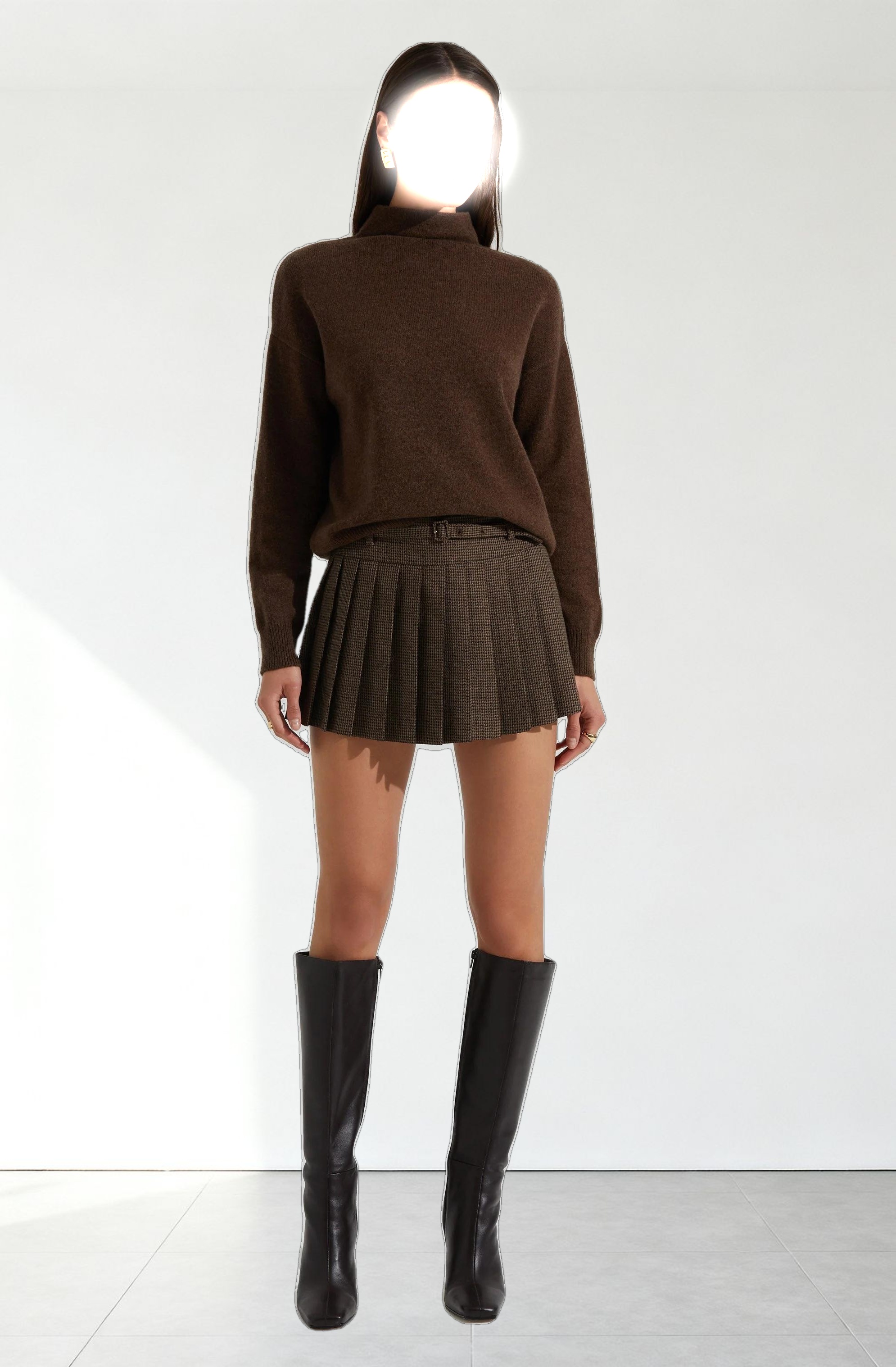 Adley Mock Neck Wool Sweater