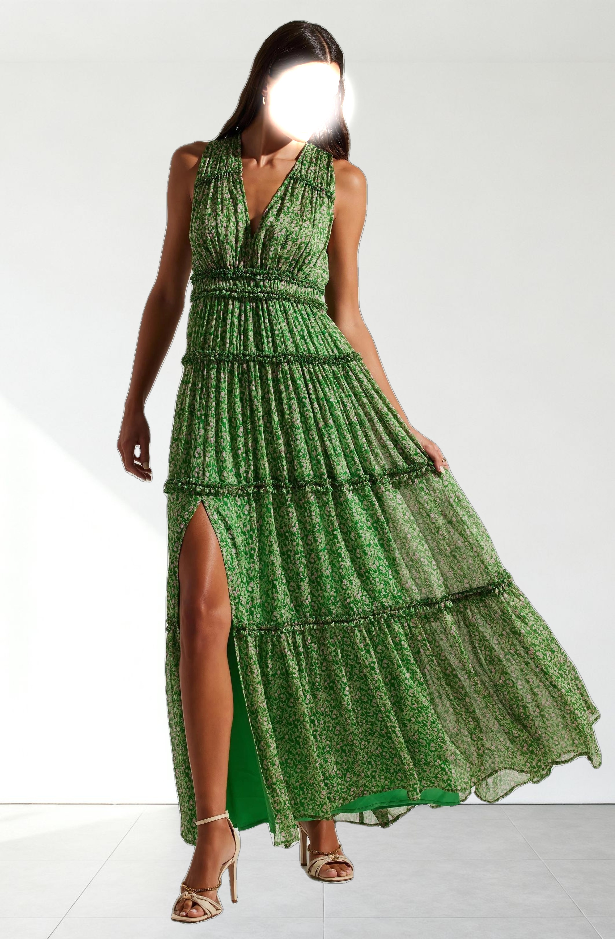 Edessa Tiered Ruffle Maxi Dress