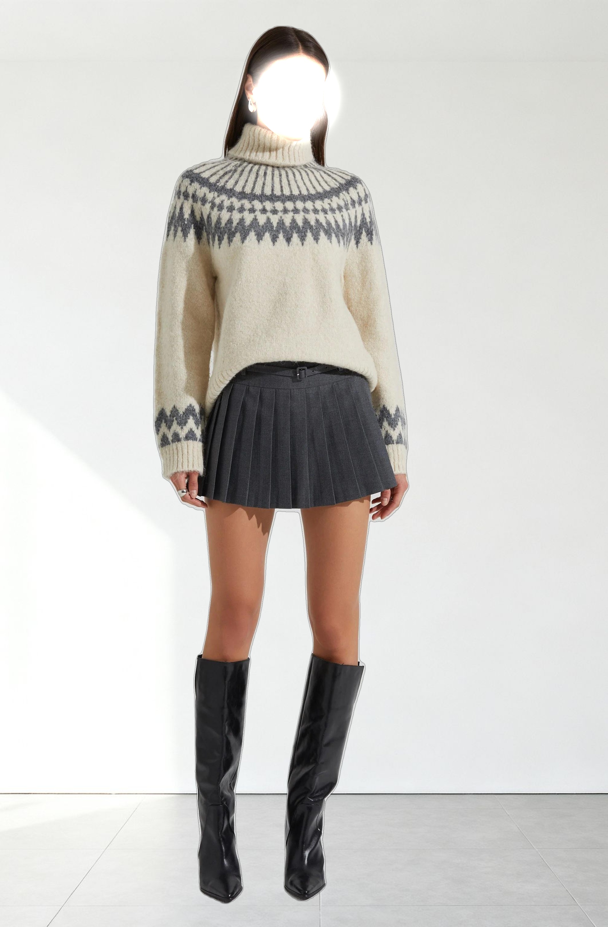 Leka Fair Isle Turtleneck Sweater