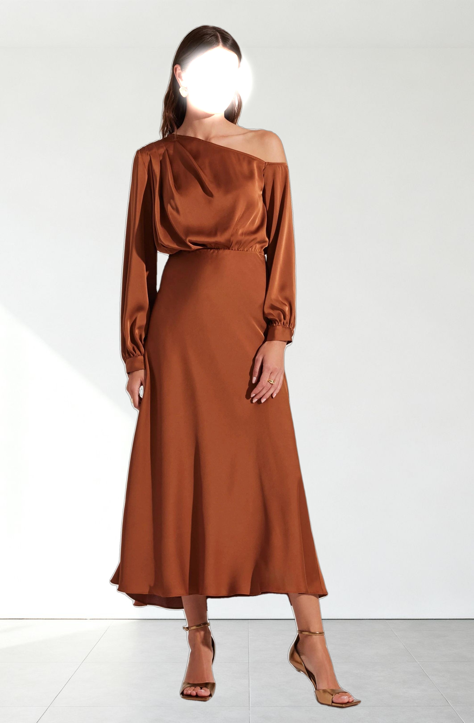 Elwood Satin Off Shoulder Dress