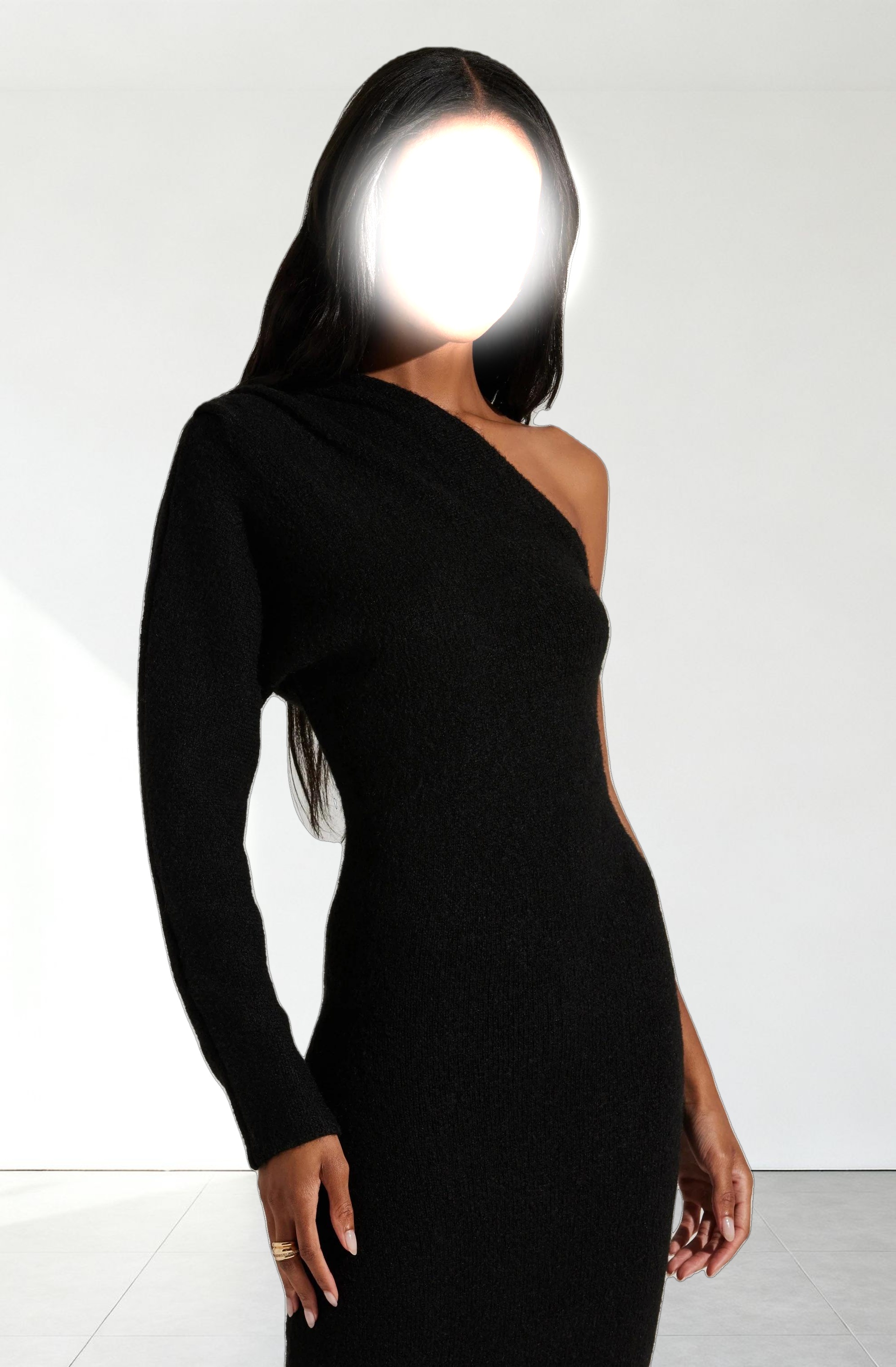 Finola One Shoulder Sweater Dress