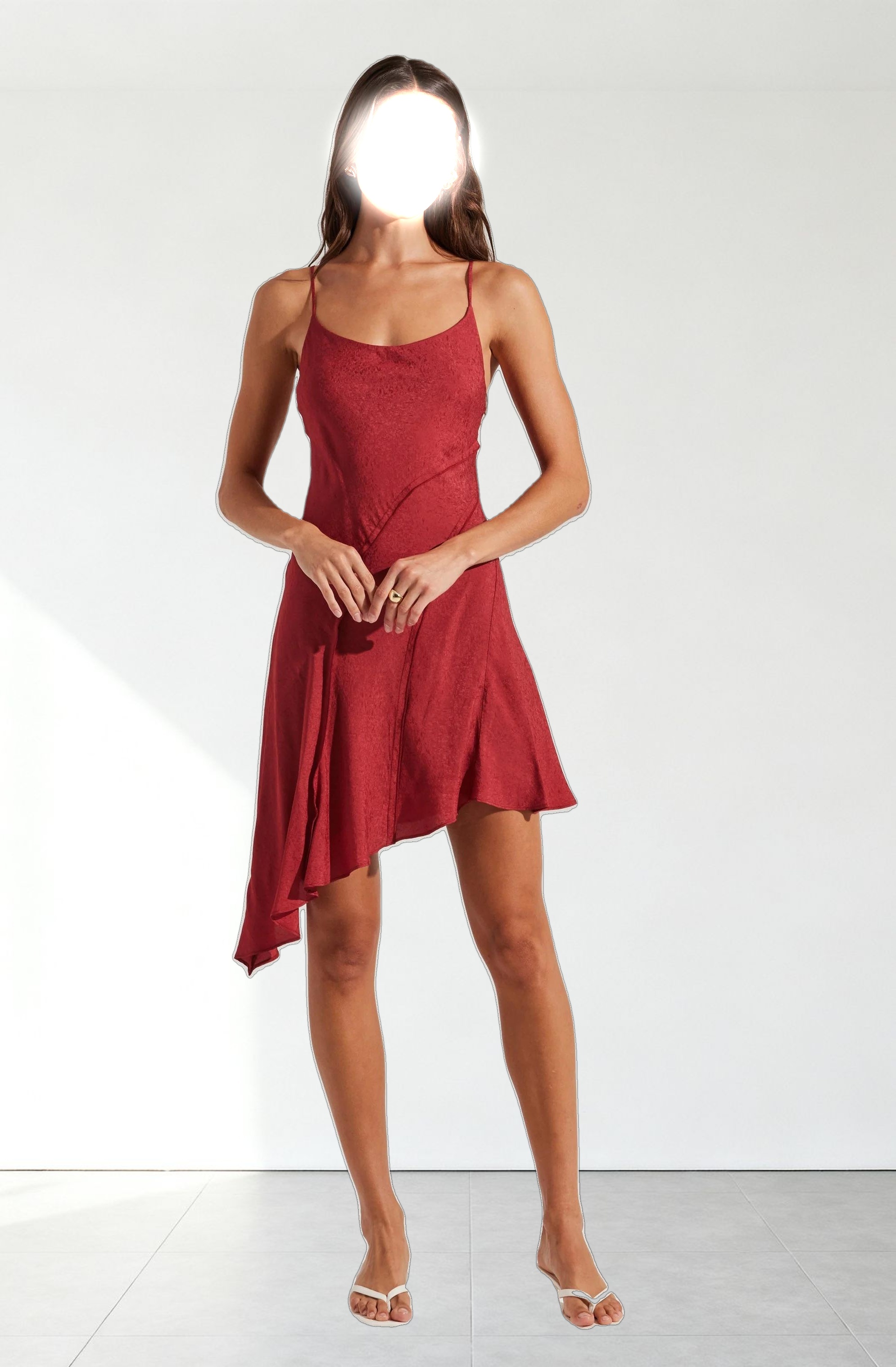 Chelsie Asymmetrical Slip Dress