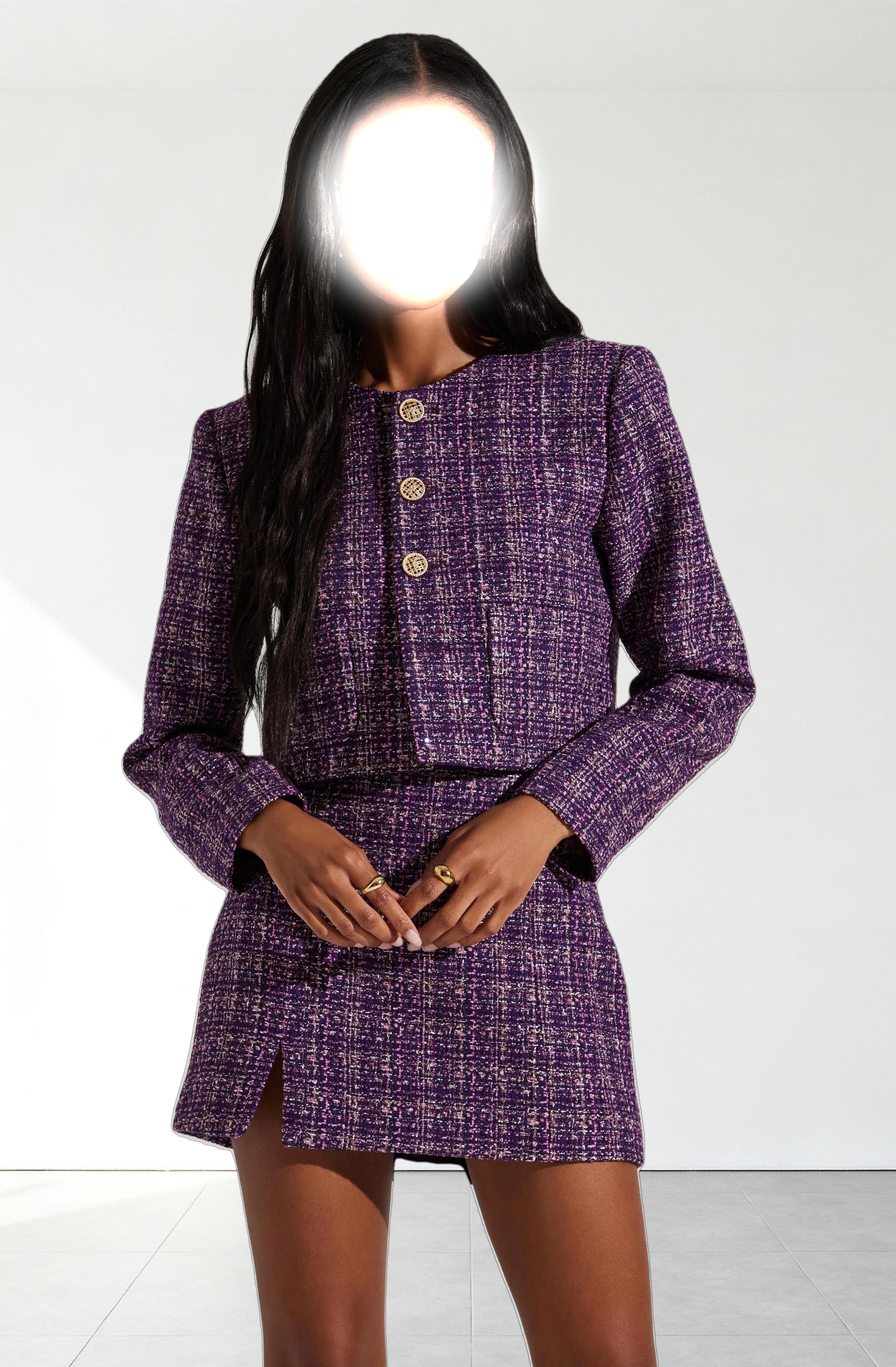 Covina Tweed Mini Skirt