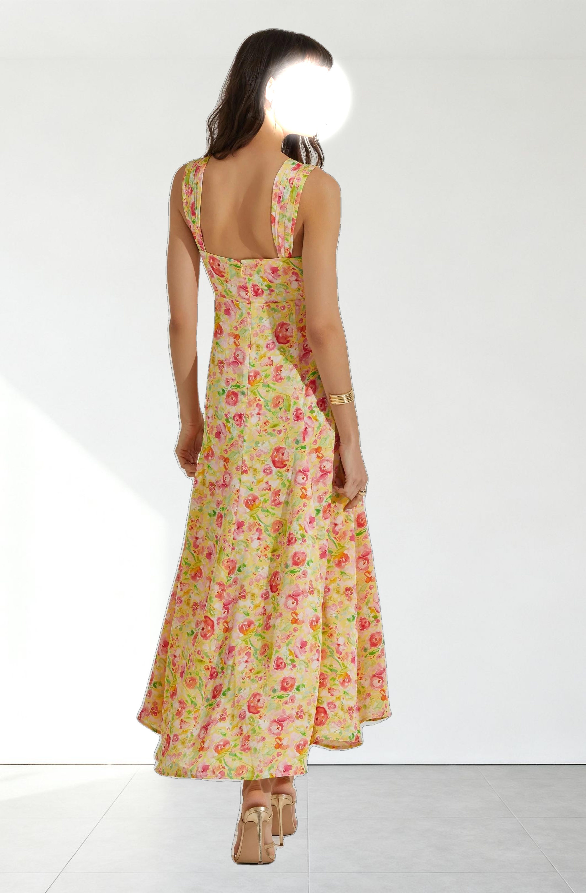 Twist Bust Midi Dress