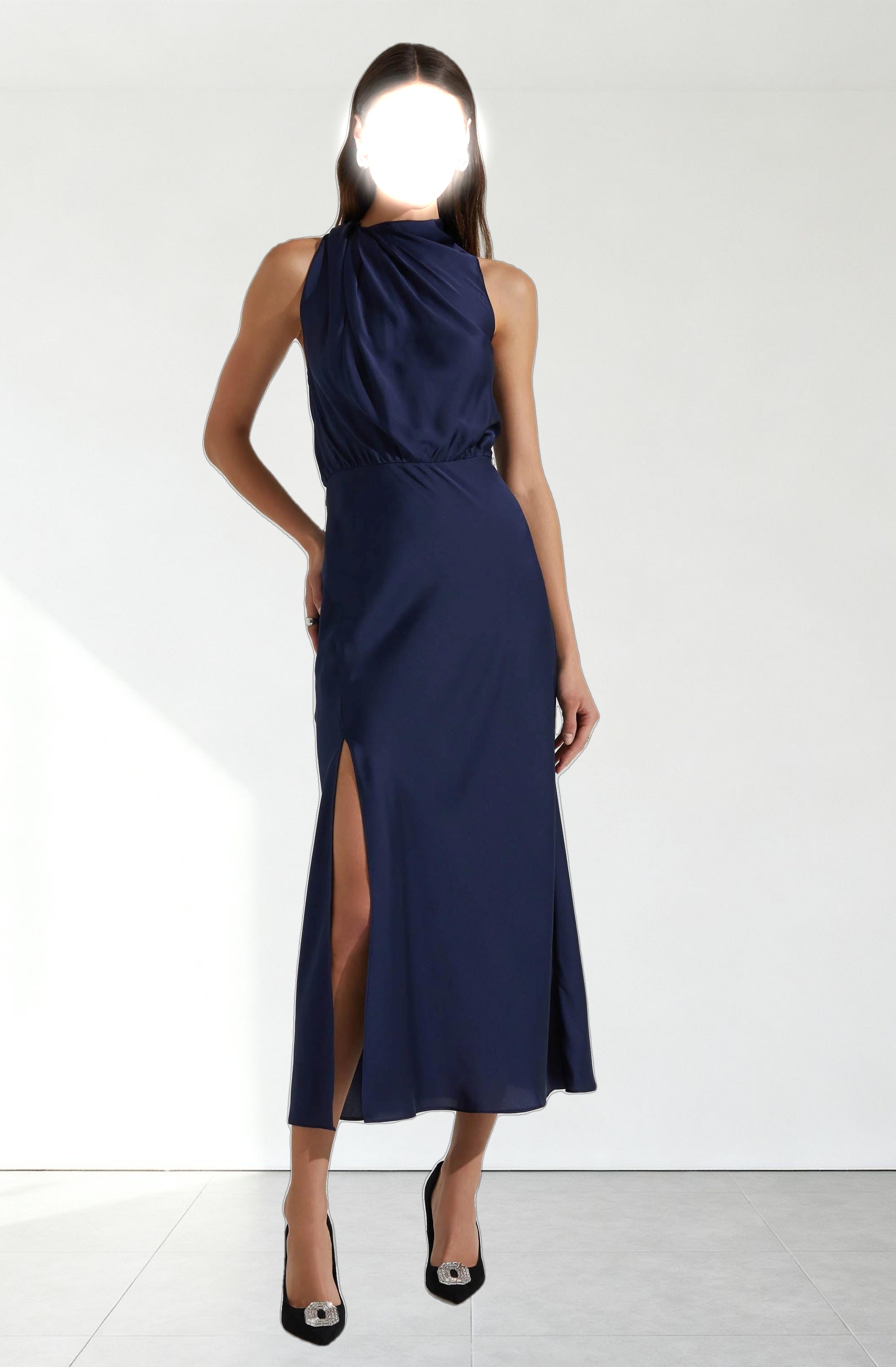 Jelyn Satin Midi Dress