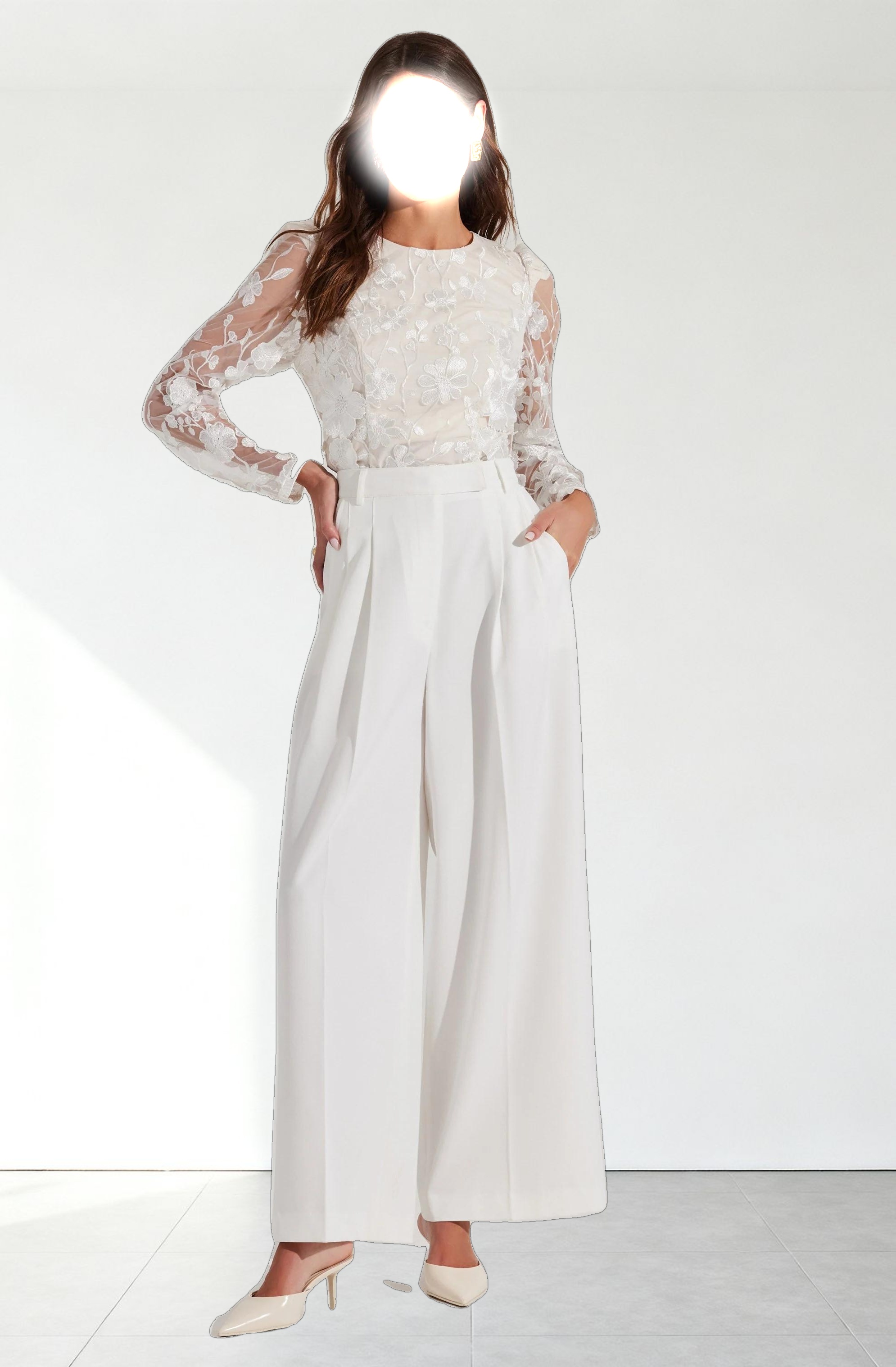 Bryne Floral Appliqué Top