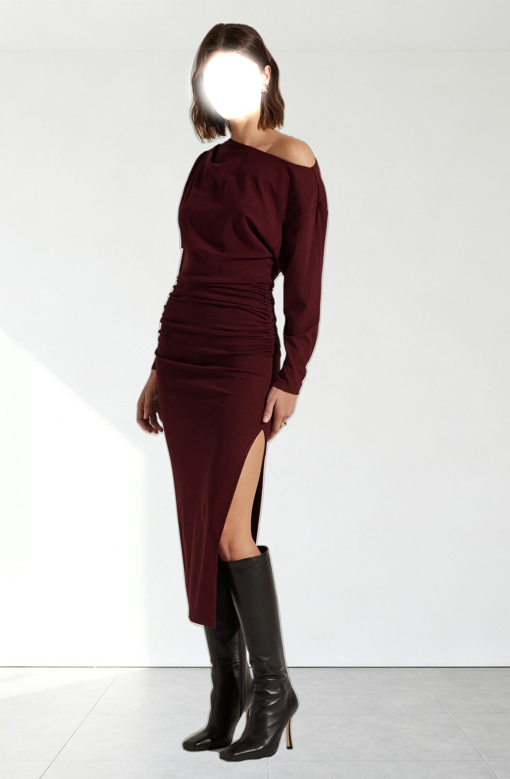 Nary Off Shoulder Midi Dress