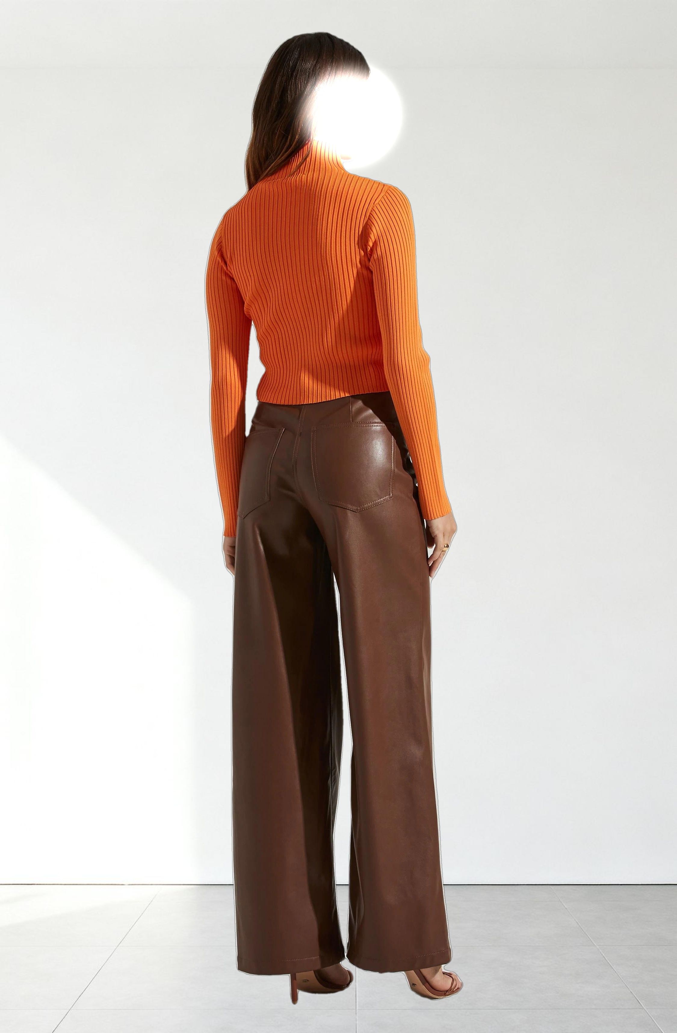 Elia Mock Neck Cutout Sweater