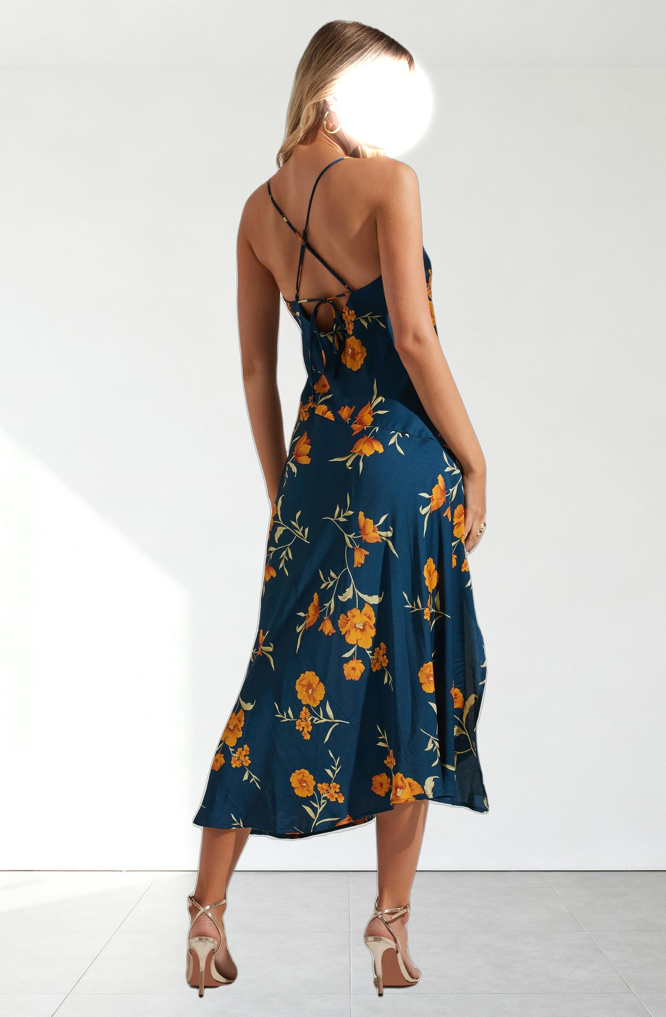 Gaia Floral Midi Dress