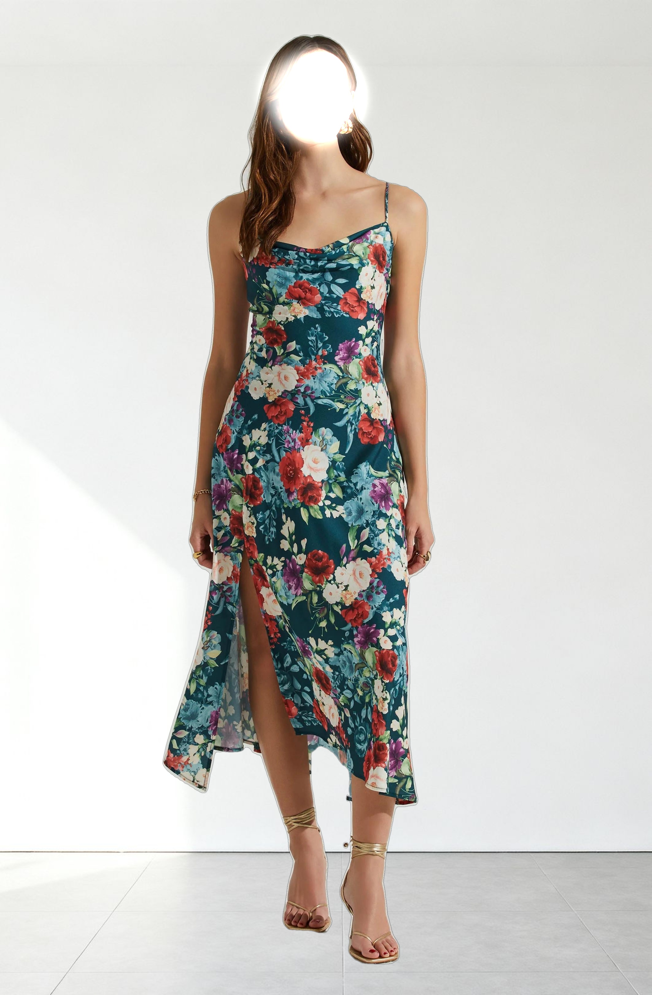 Gaia Floral Midi Dress