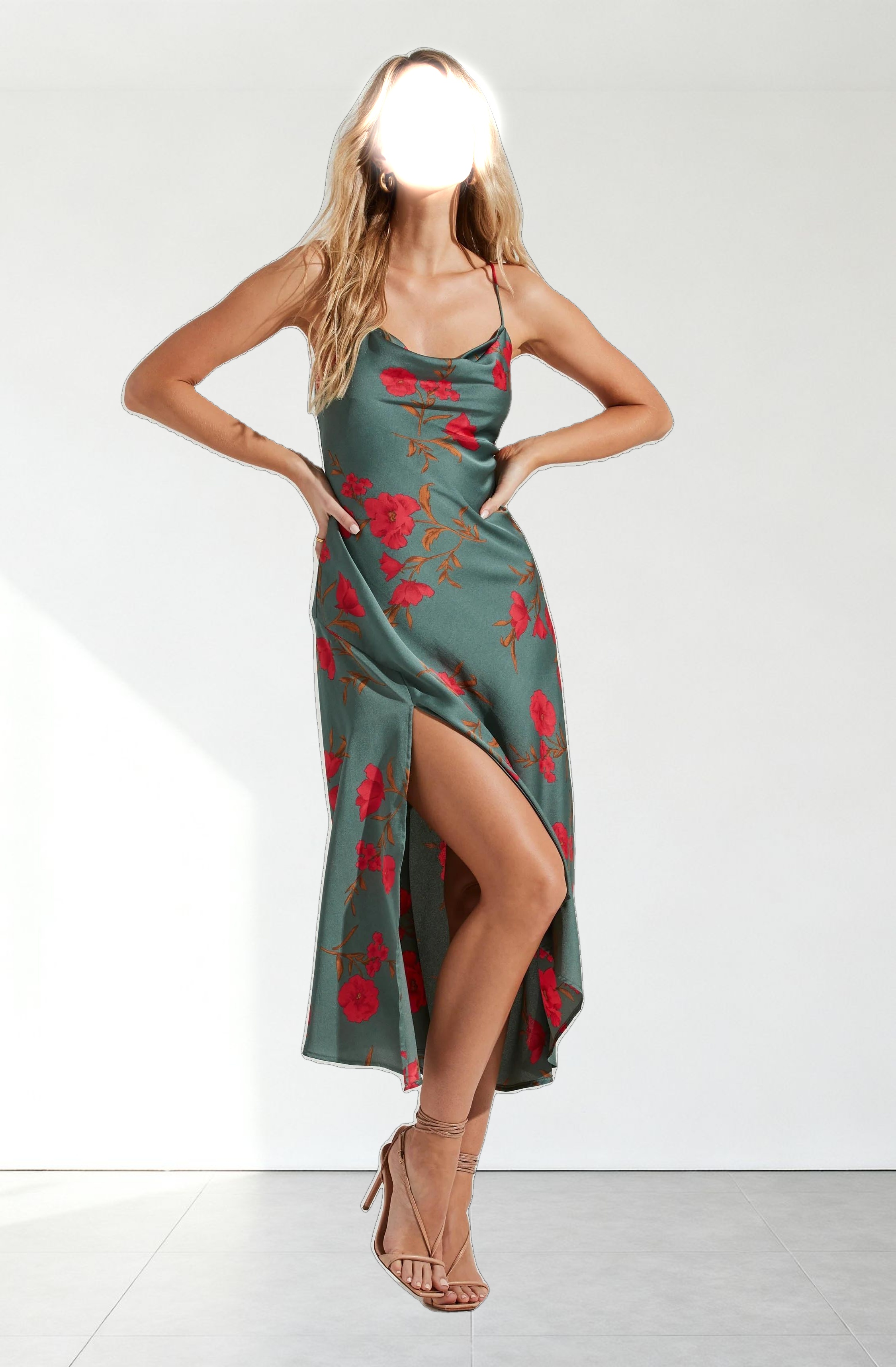 Gaia Floral Midi Dress