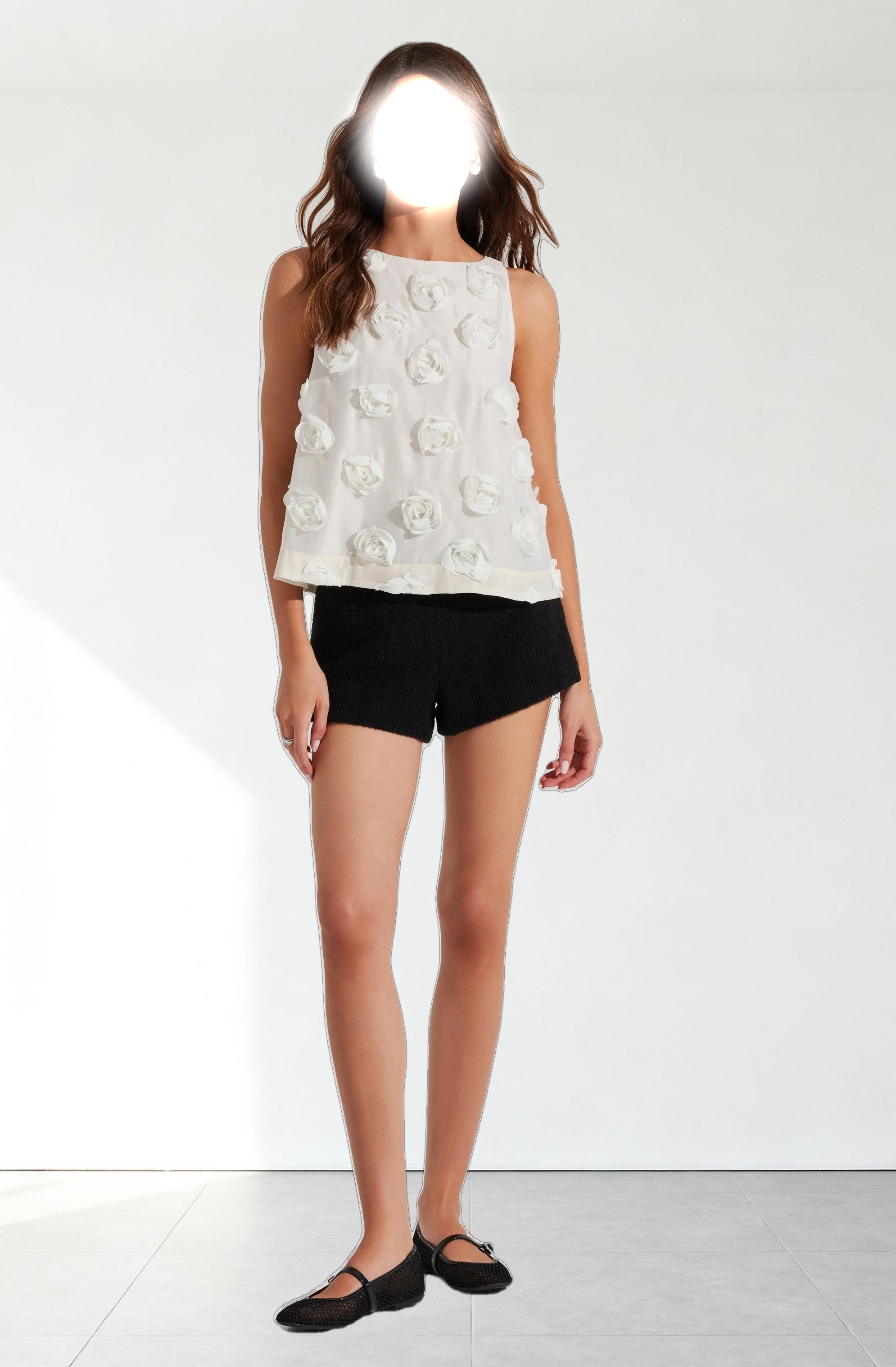 Floria 3D Floral Appliqué Top