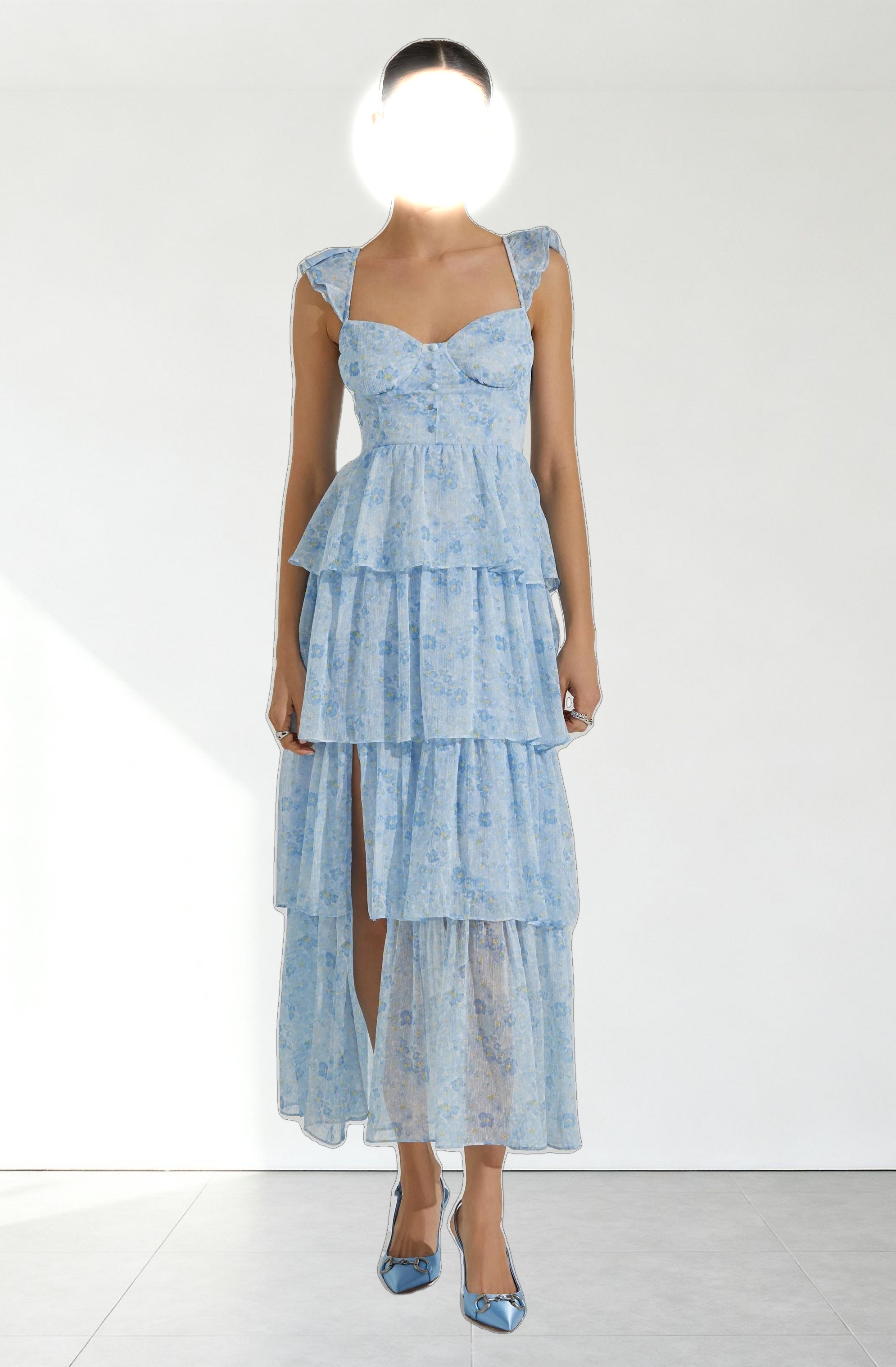 Midsummer Floral Tiered Maxi Dress