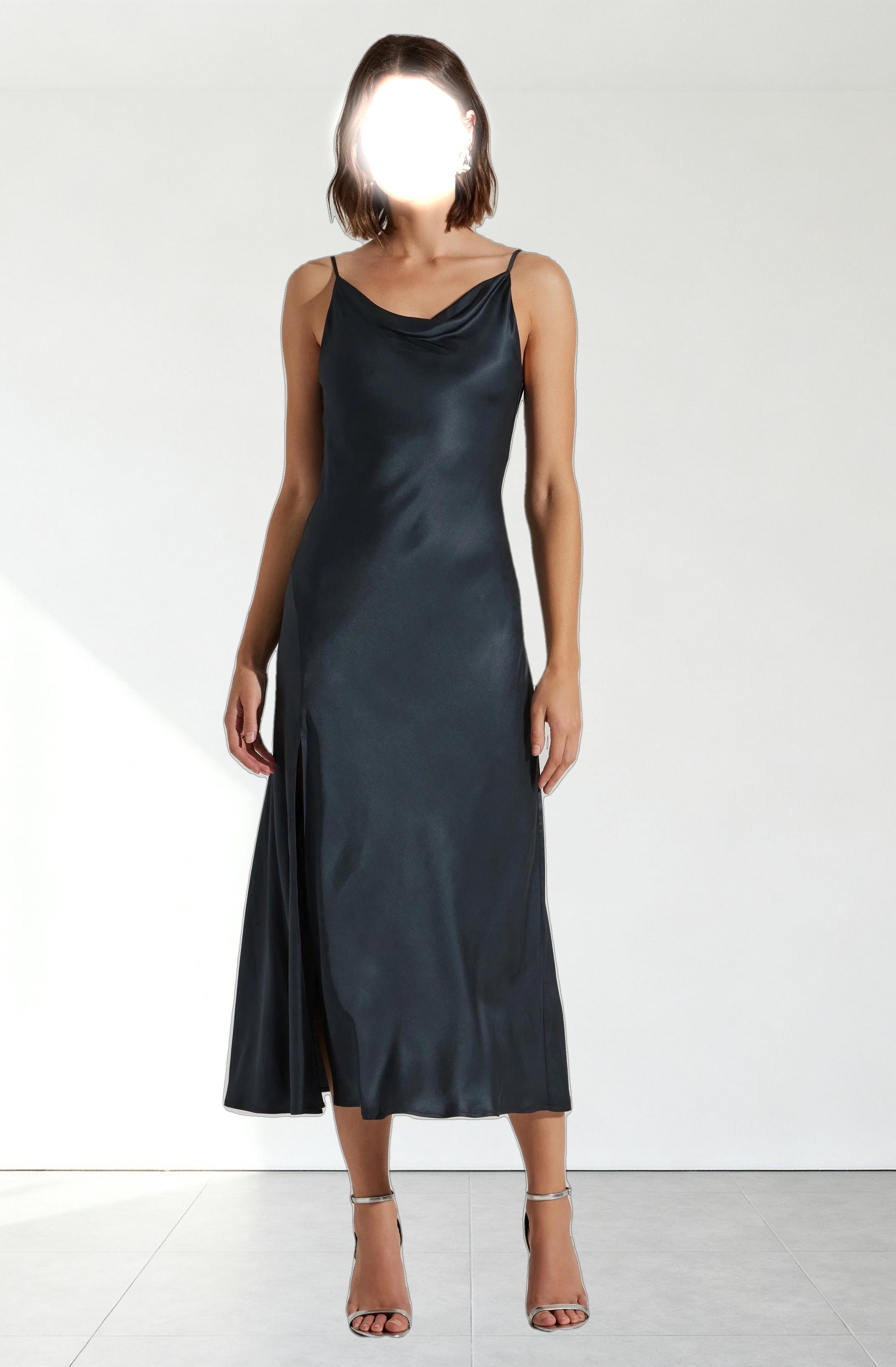 Glynis Cowl Neck Midi Dress