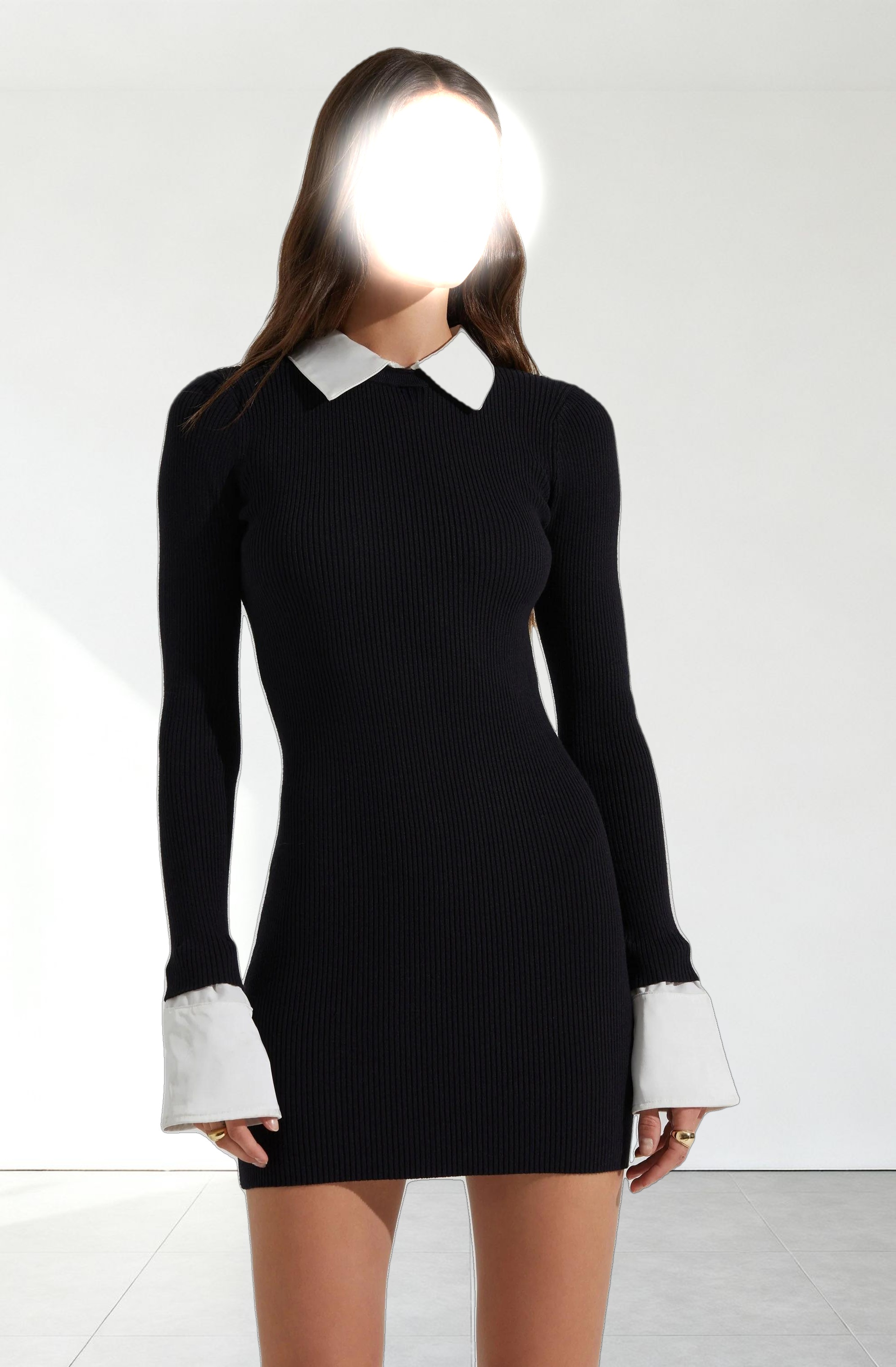 Alexia Mixed Media Mini Dress