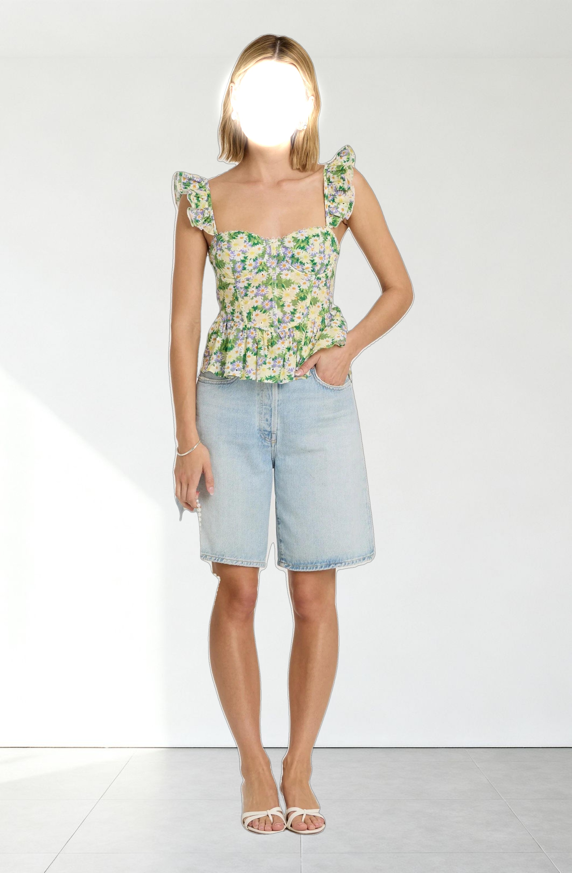 Baylin Floral Peplum Top