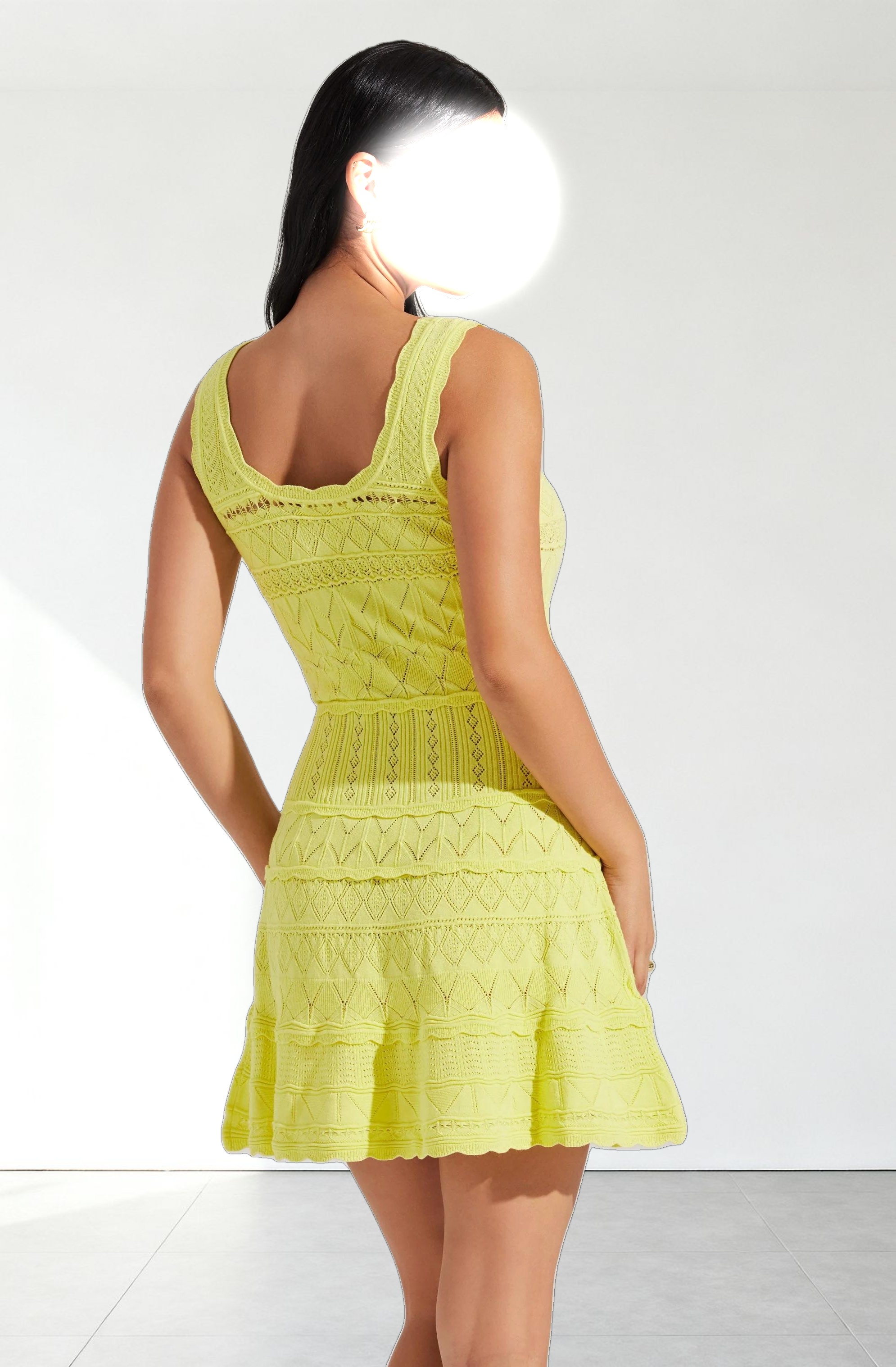 Shereena Pointelle Sweater Mini Dress