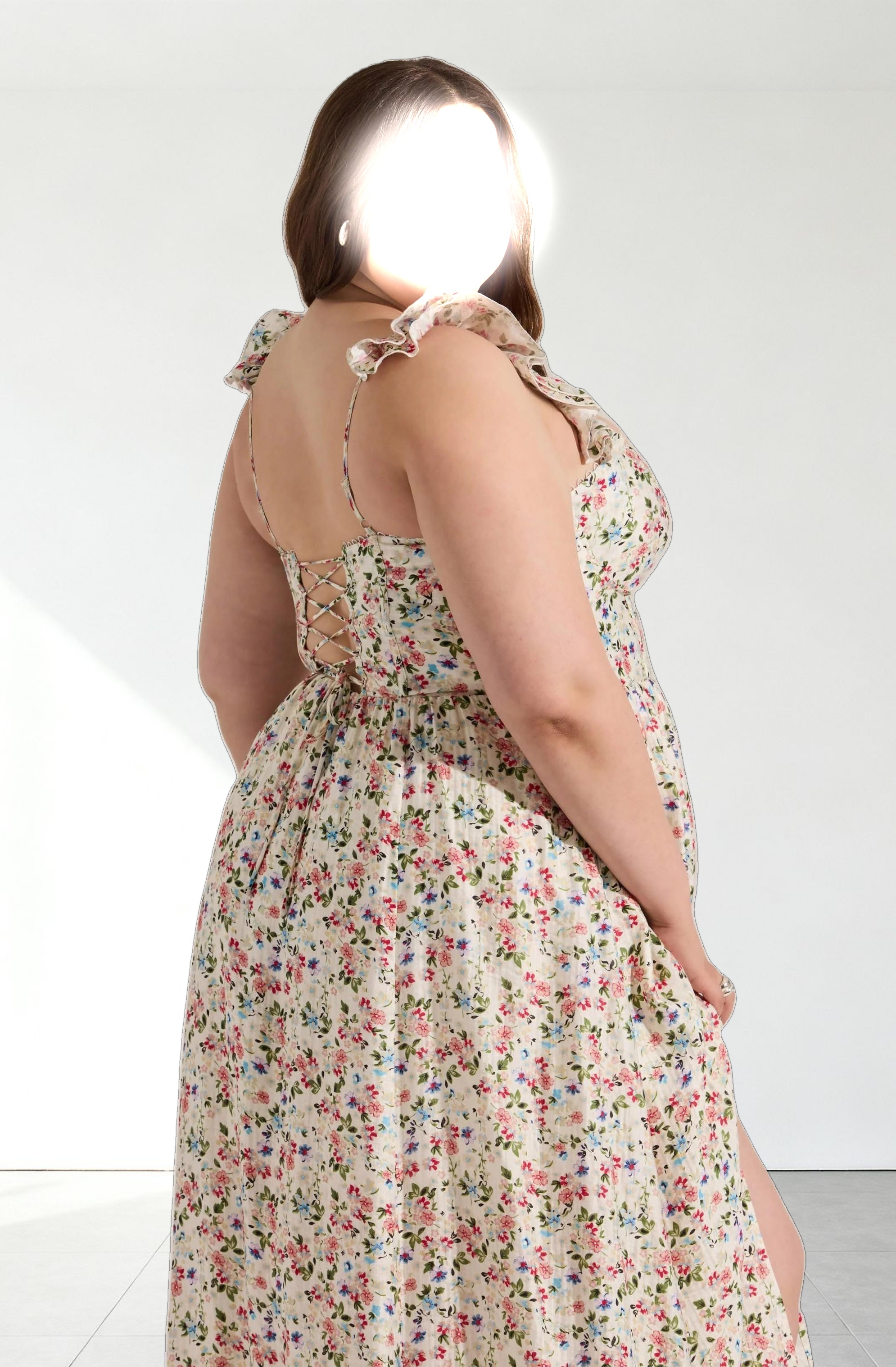Wedelia Floral Bustier Midi Dress