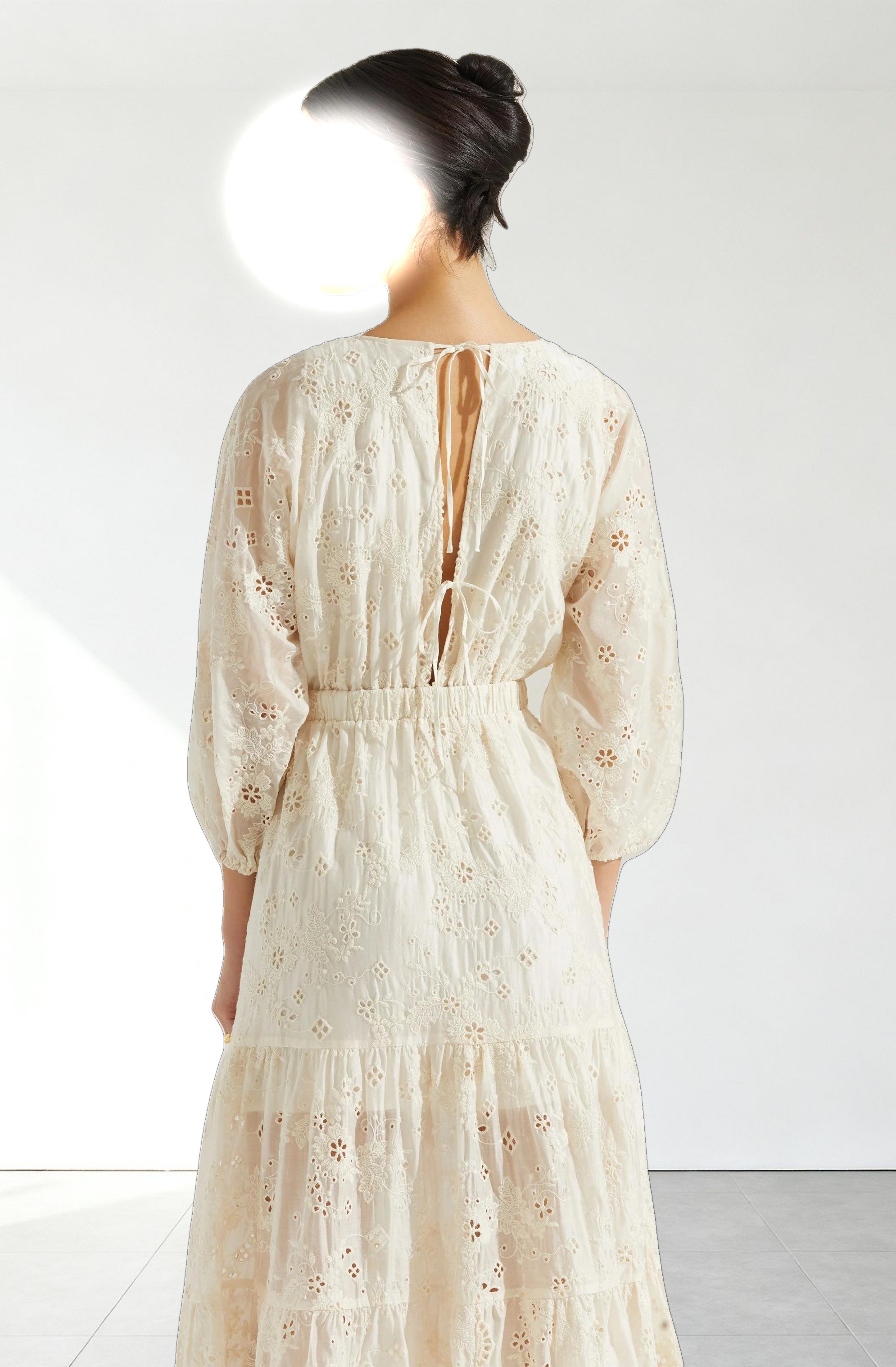 Jesalyn Floral Eyelet Maxi Dress