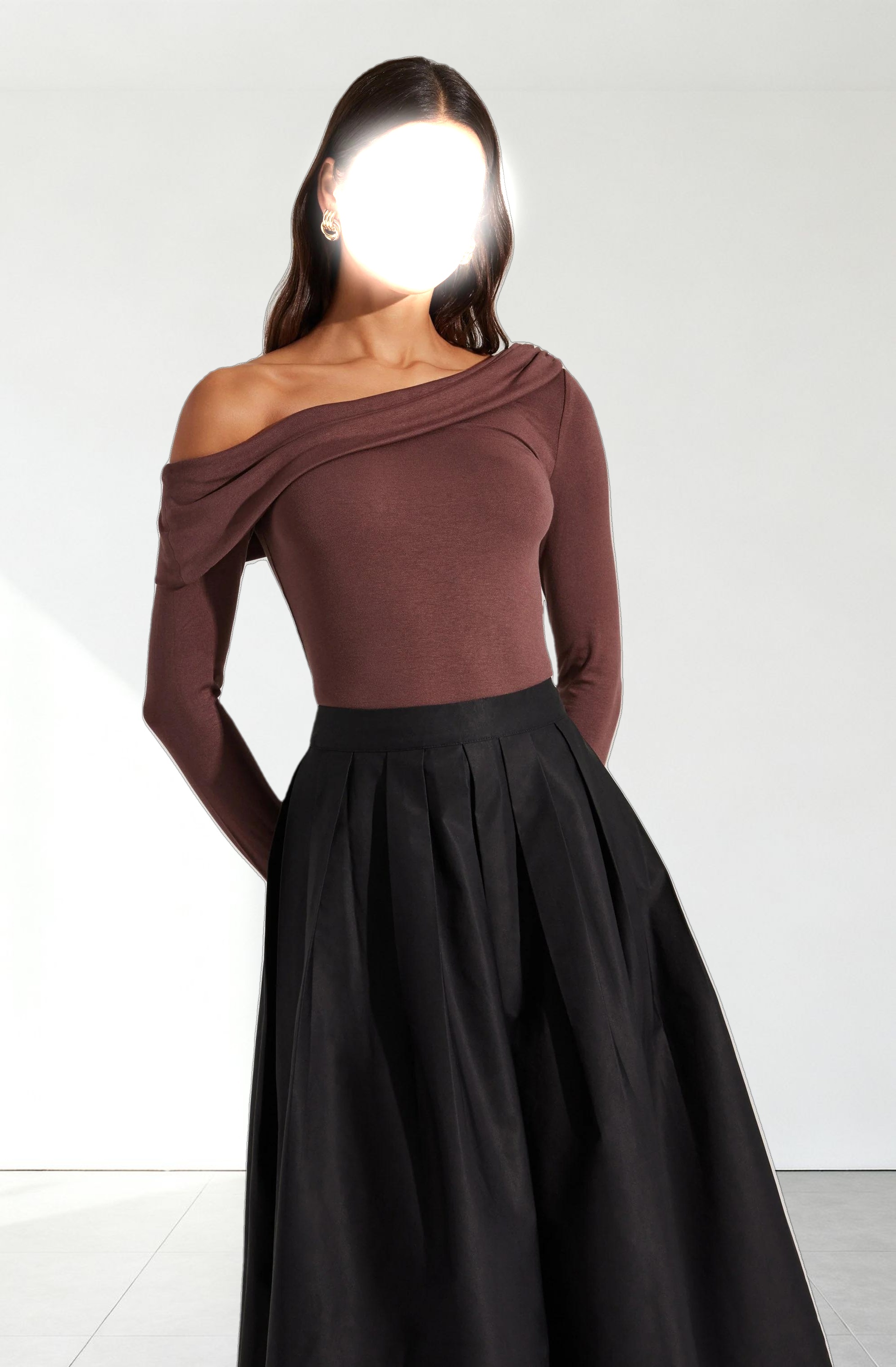 Draped Off Shoulder Top