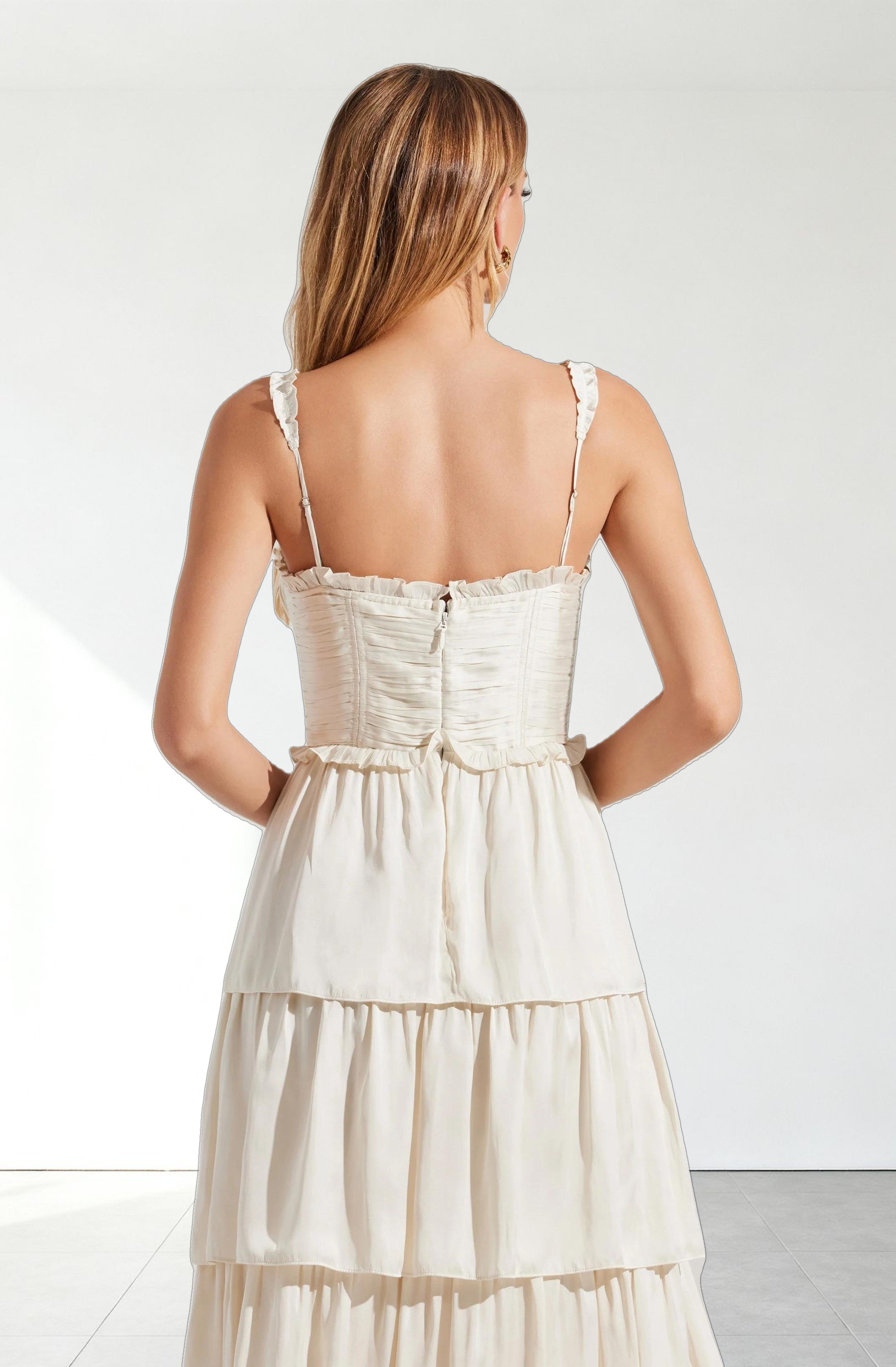 Tempany Tiered Bustier Maxi Dress