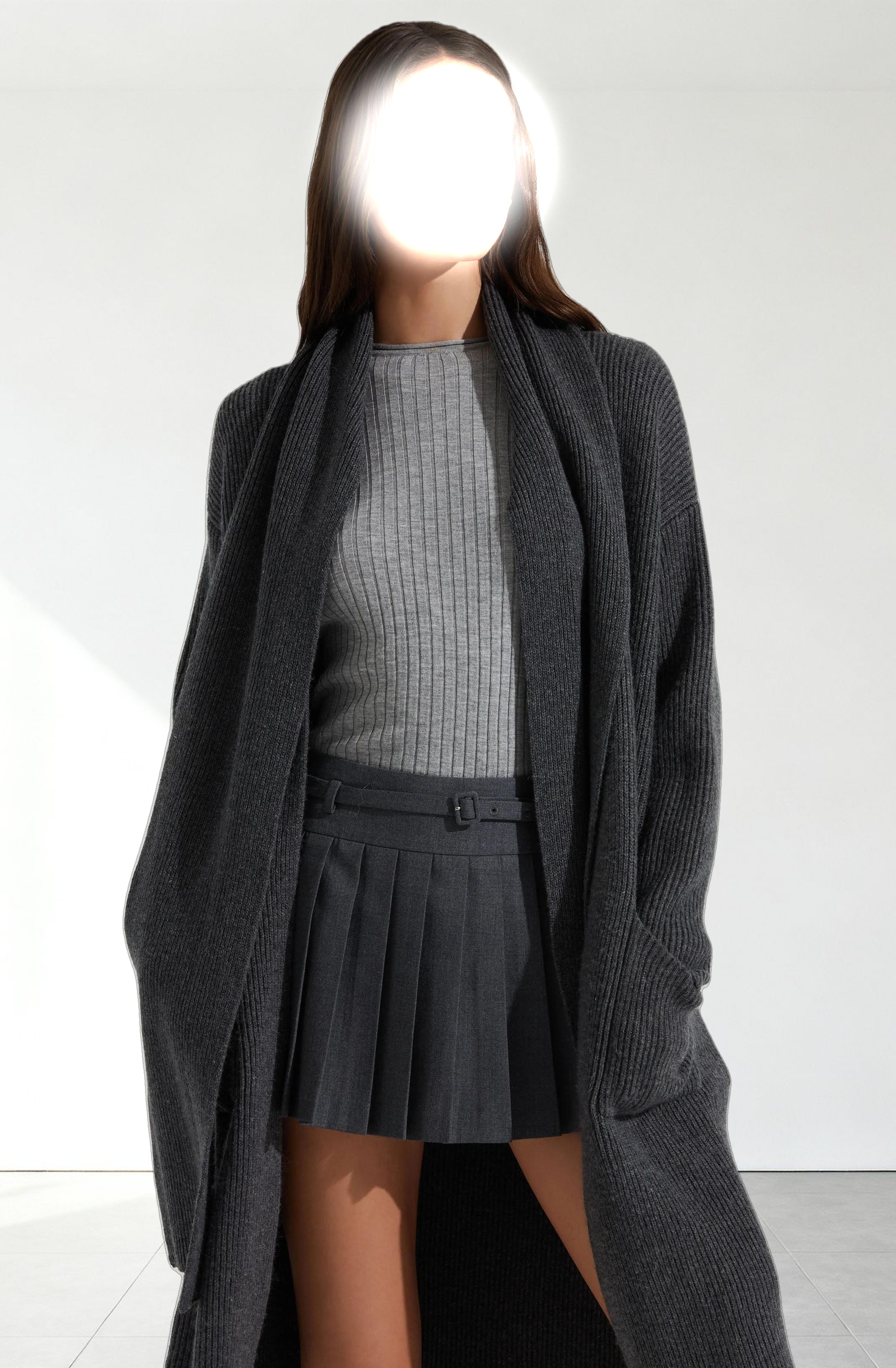 Noemi Ribbed Scarf Cardigan