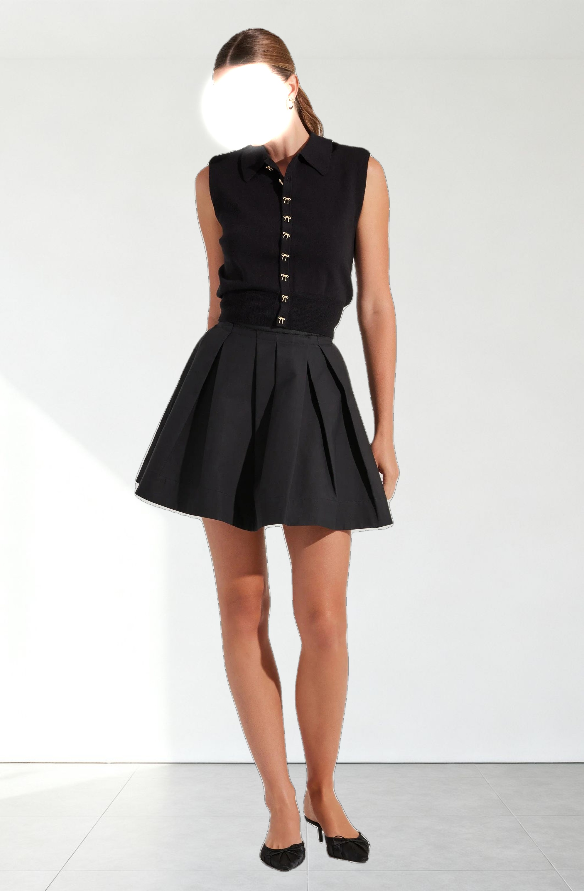 Kori Bow Embellished Sweater Top