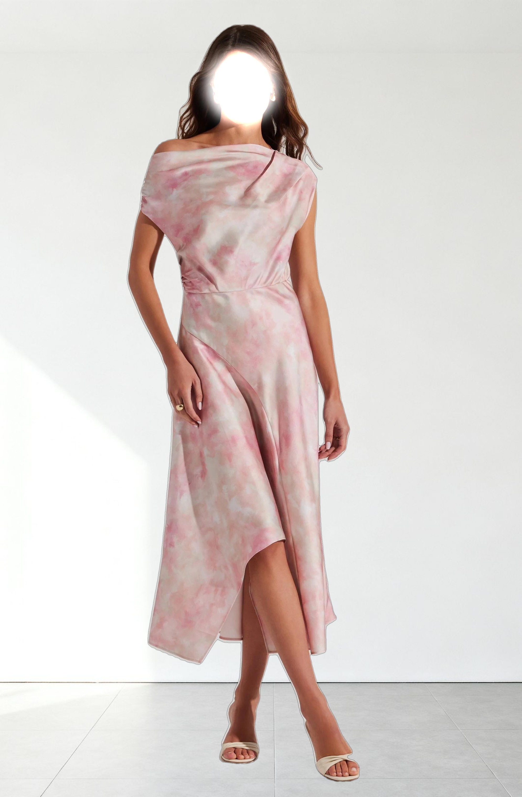 Mairyn Tie Dye Satin Dress