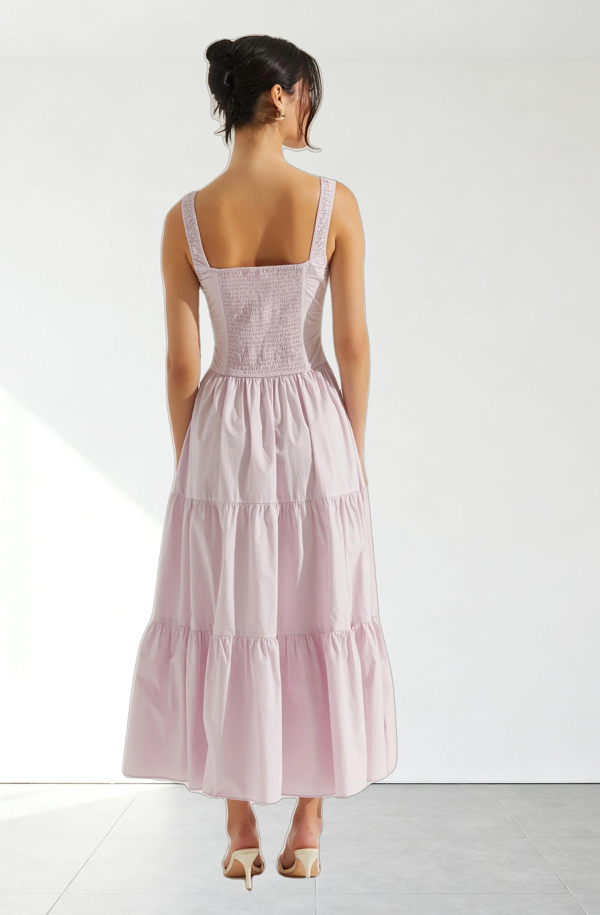 Temperance Tiered Milkmaid Maxi Dress
