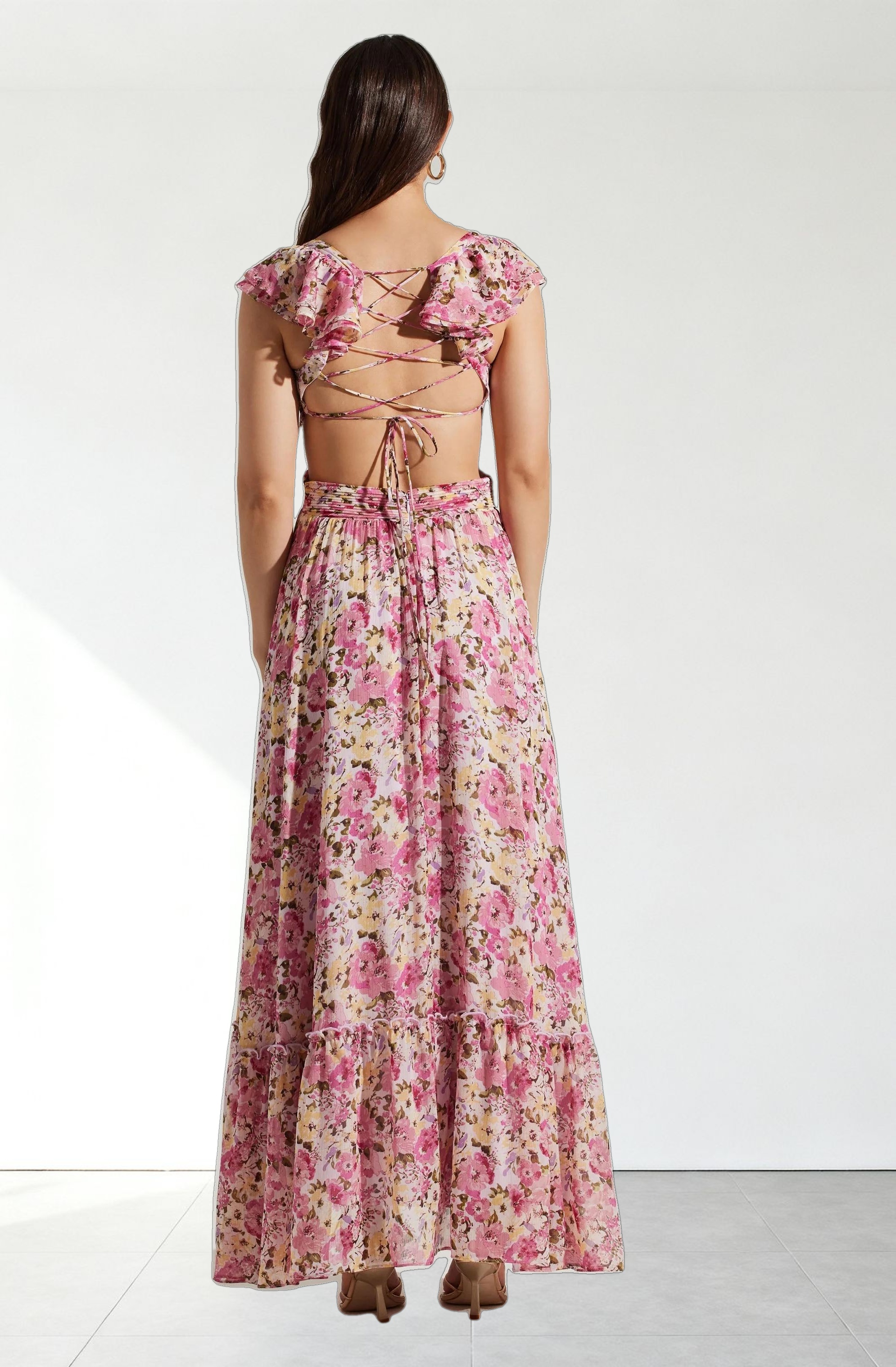 Primrose Floral Strappy Back Maxi Dress