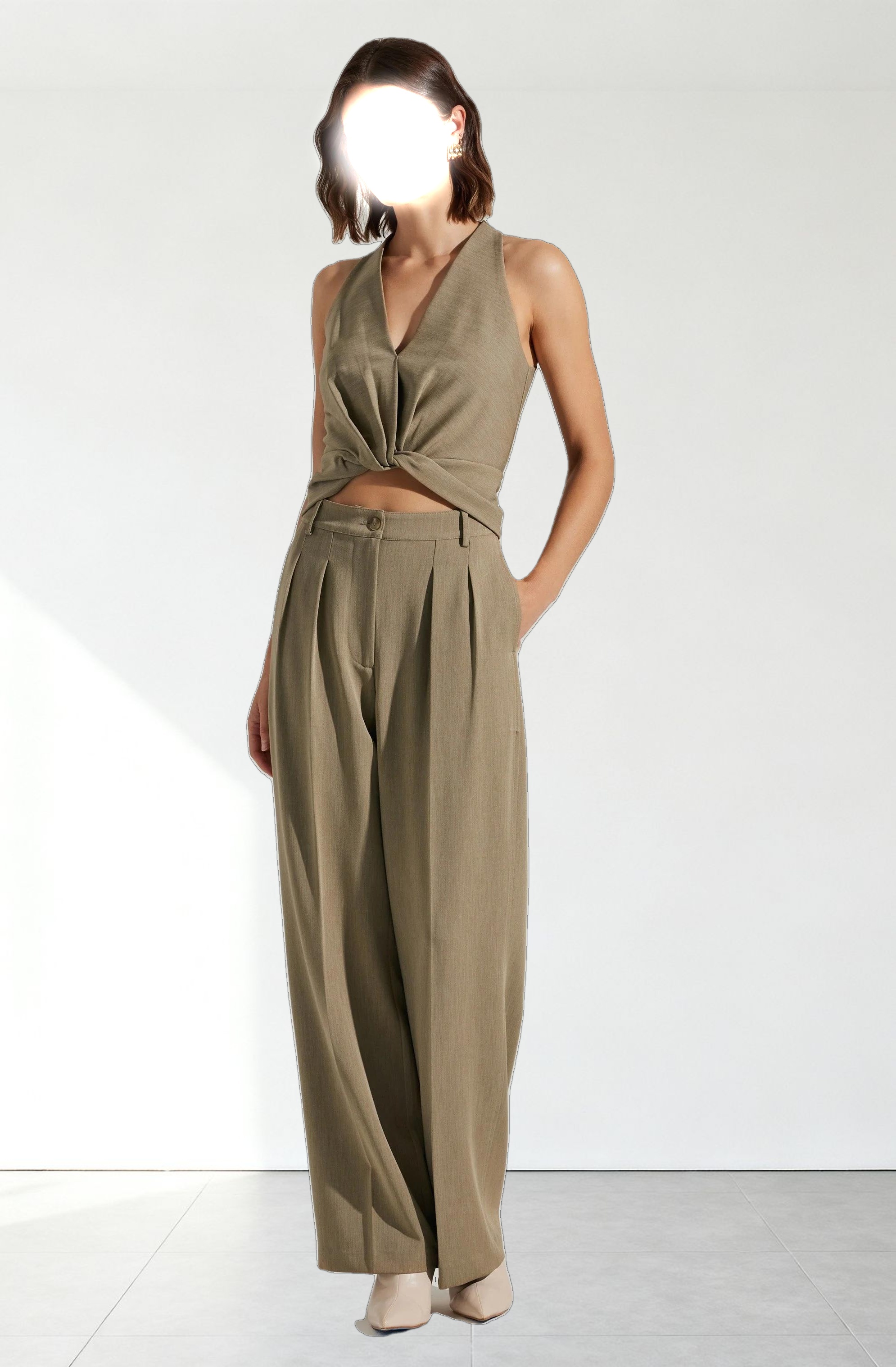 Faria Twist Front Crop Top