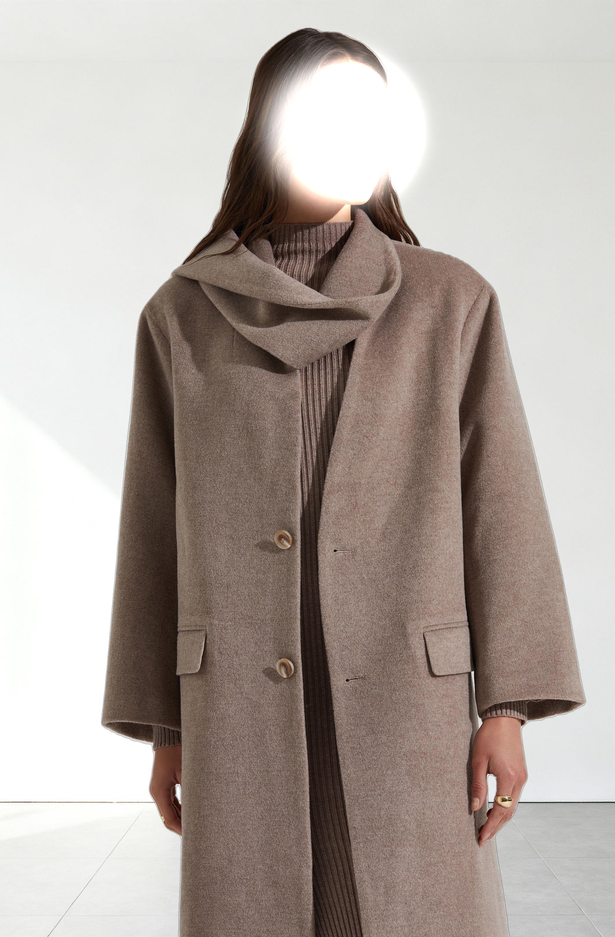 Londyn Scarf Longline Coat
