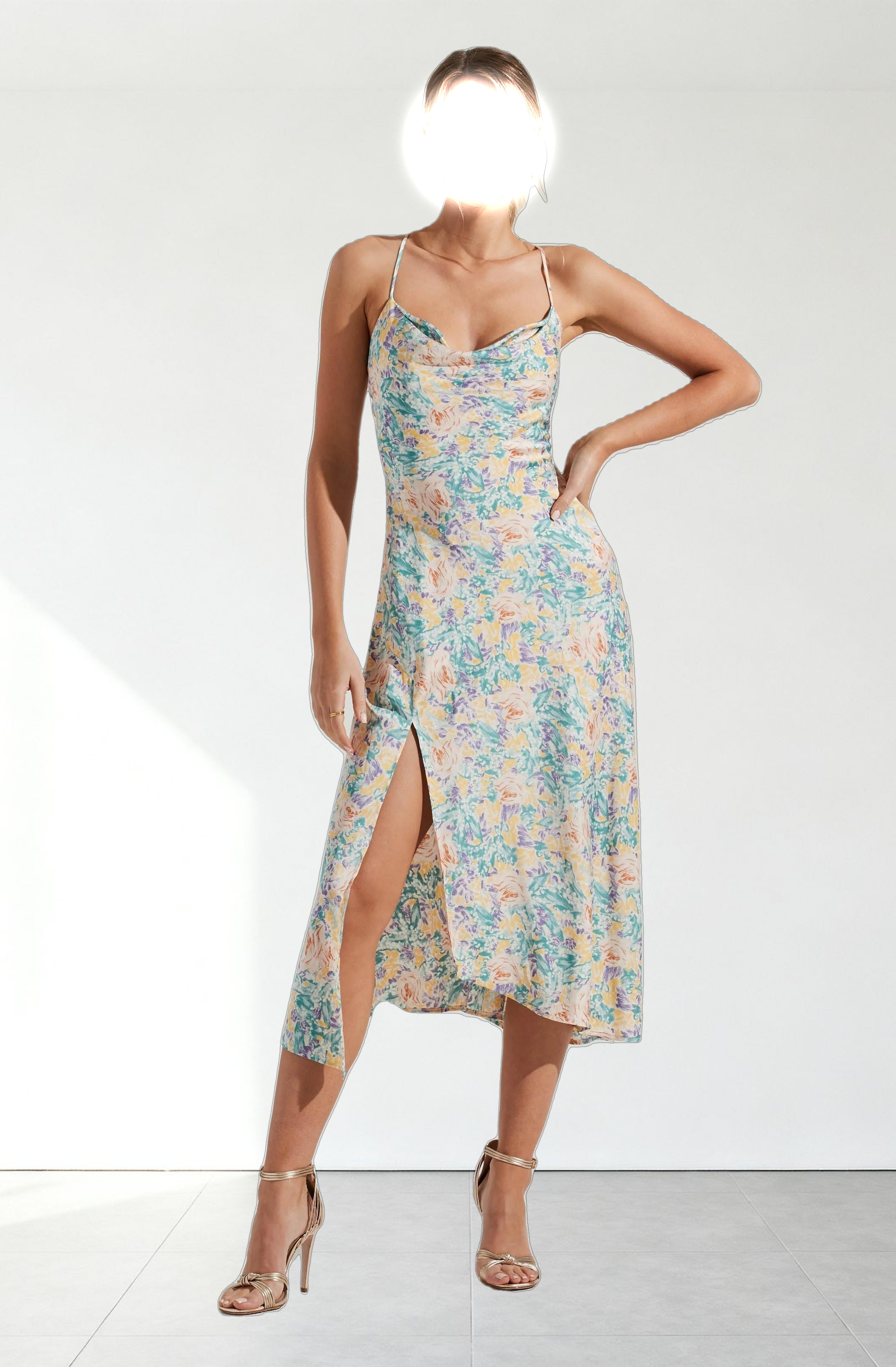 Gaia Floral Midi Dress