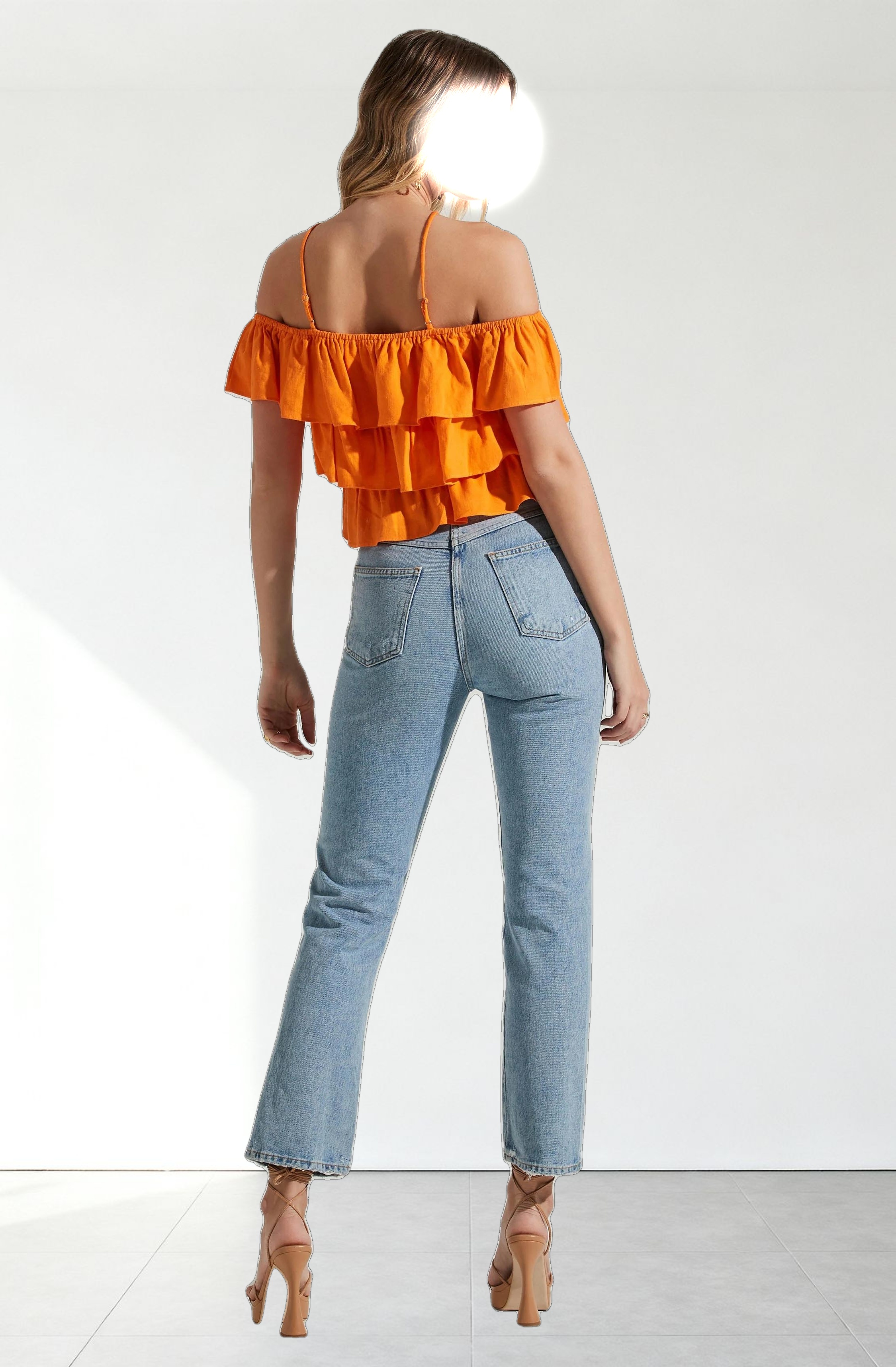 Halter Tiered Ruffle Top