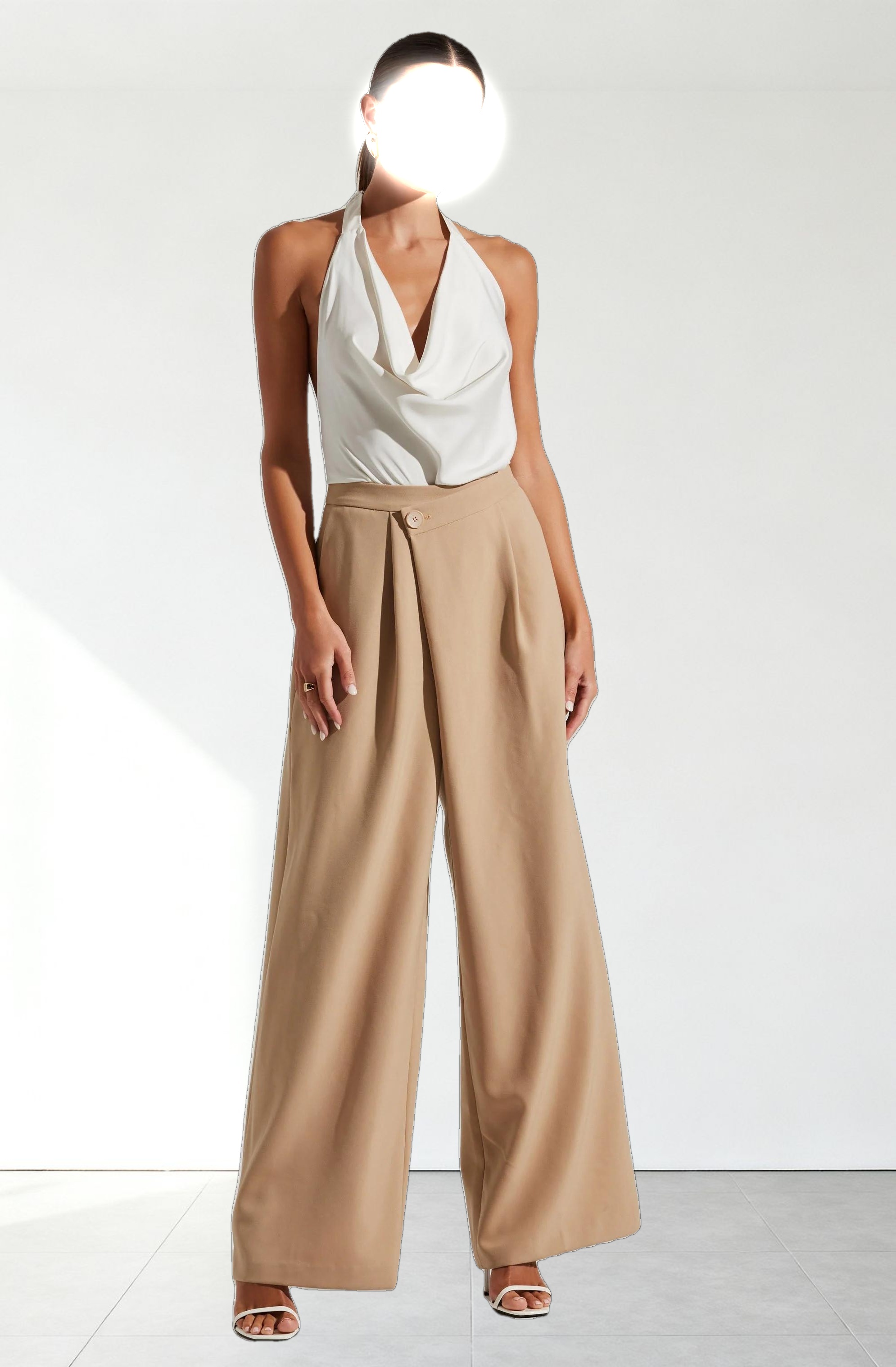 Aryn Cowl Neck Halter Jumpsuit