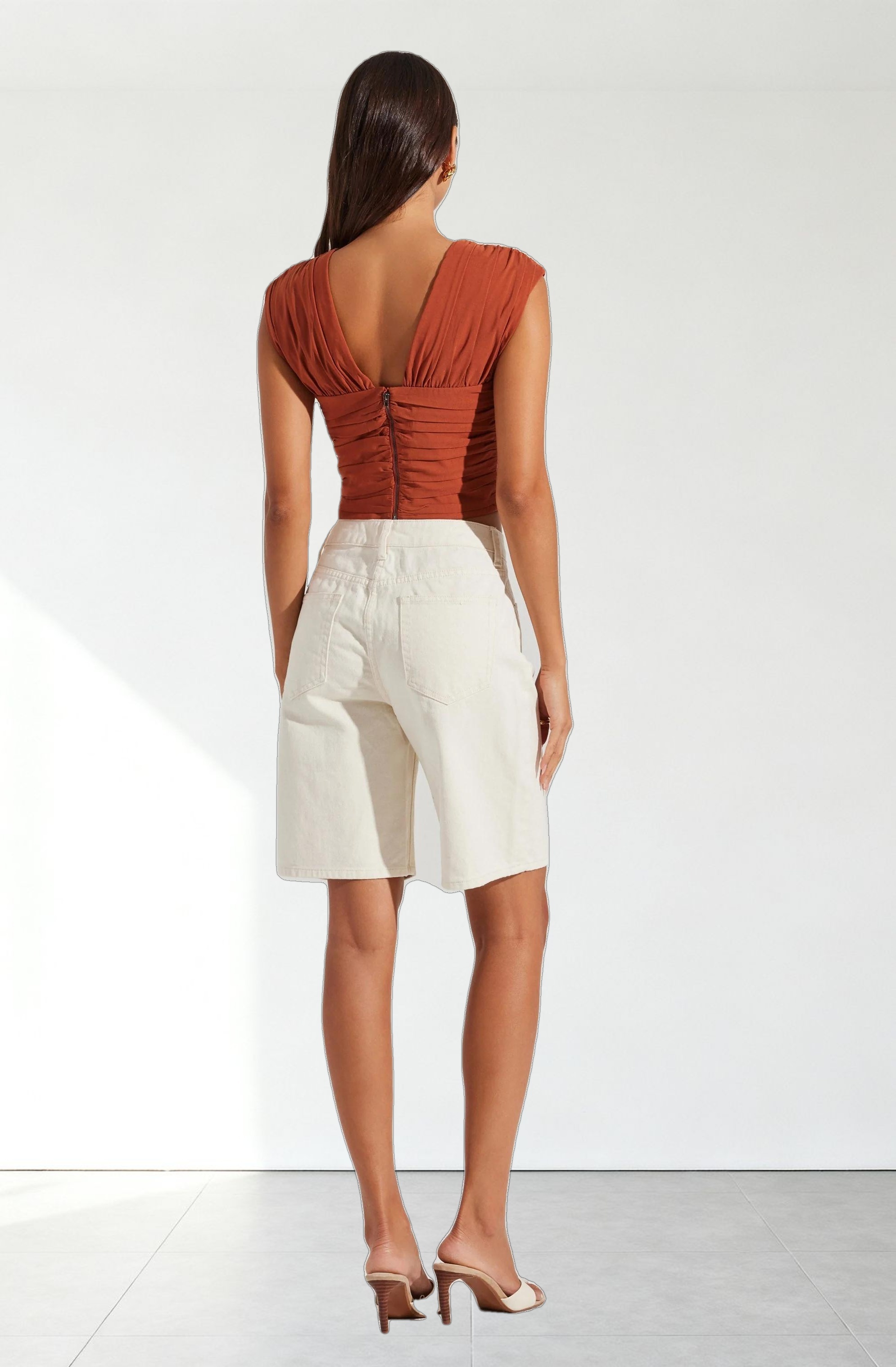 Samarra Ruched Crop Top