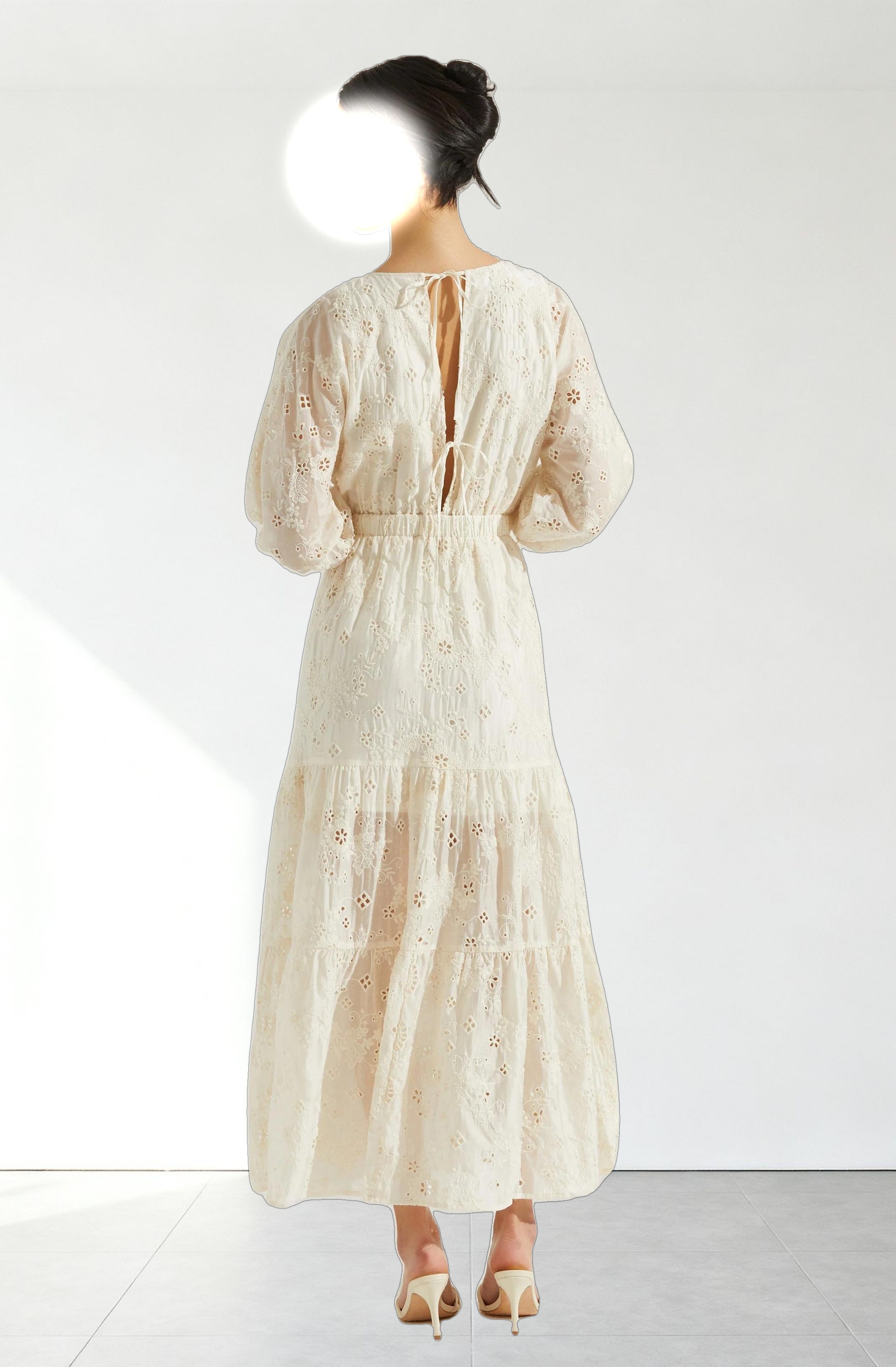 Jesalyn Floral Eyelet Maxi Dress