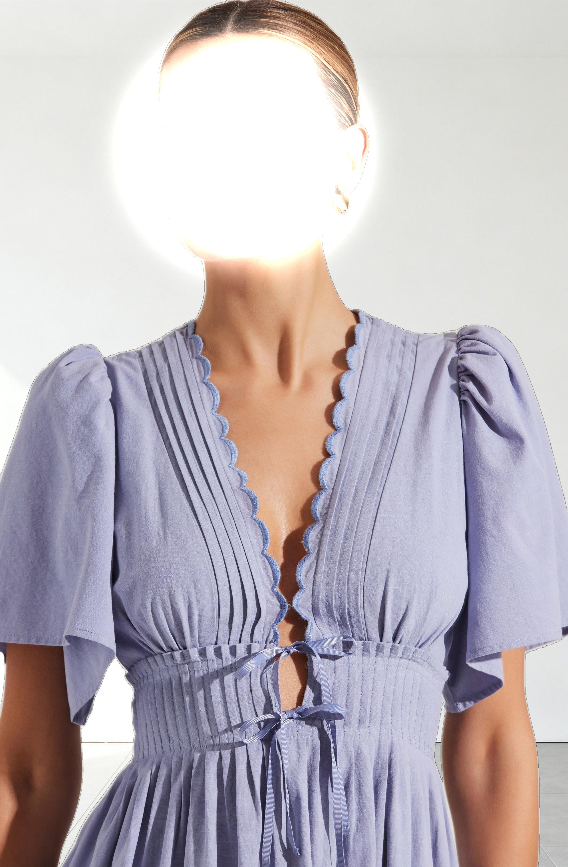 Hadleigh Scallop Trim Midi Dress