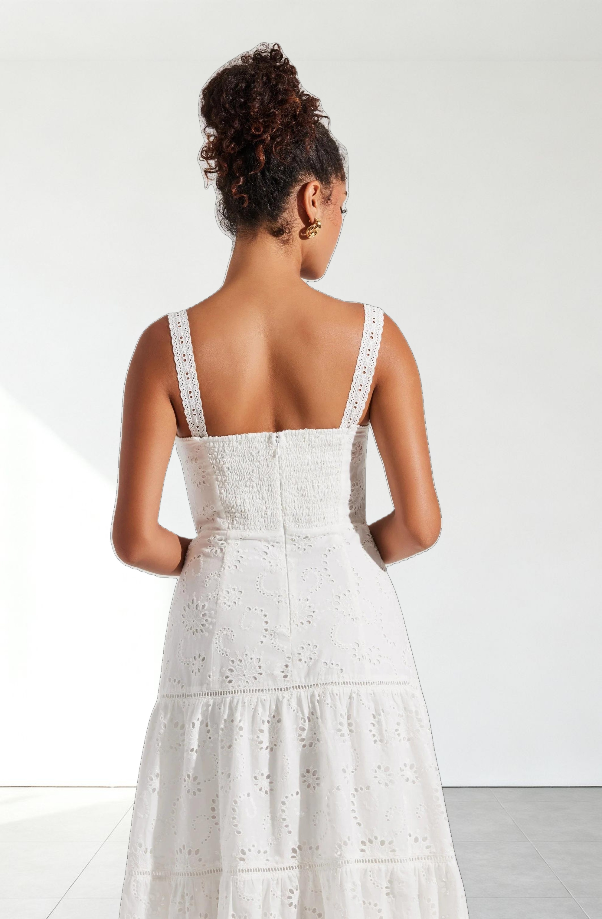 Pellagia Eyelet Midi Dress