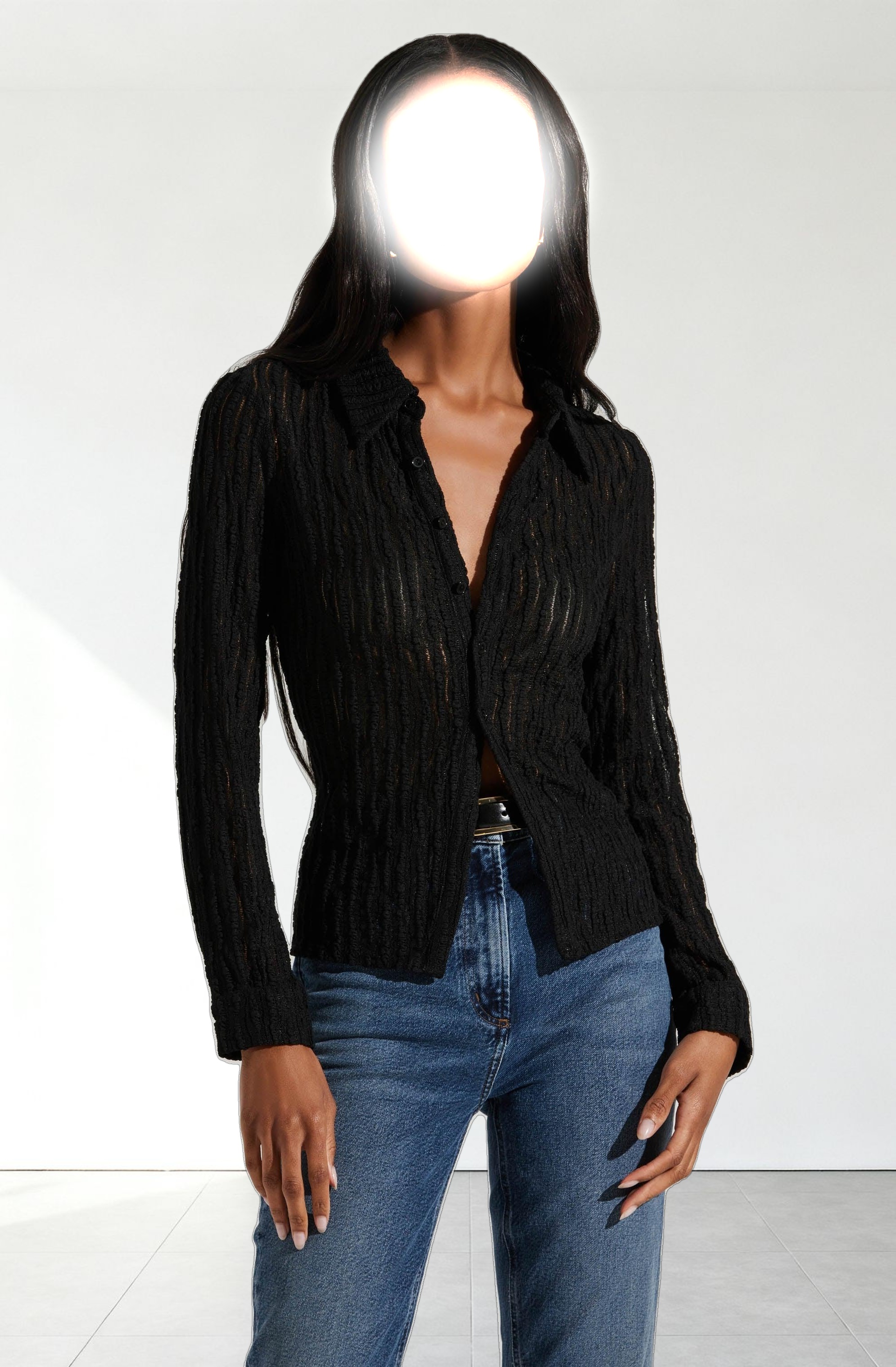 Iryna Sheer Textured Top