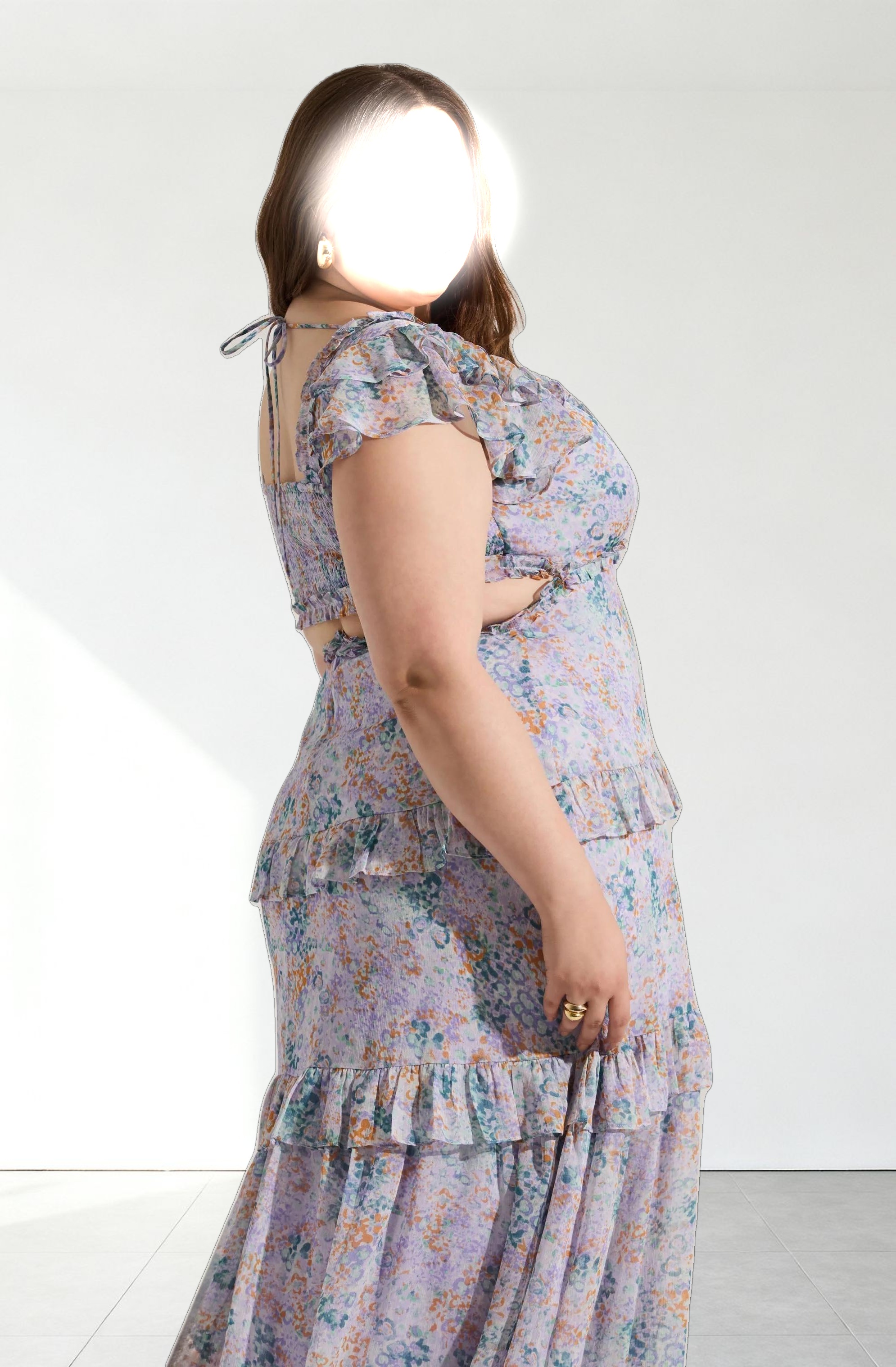 Mable Floral Tiered Ruffle Maxi Dress