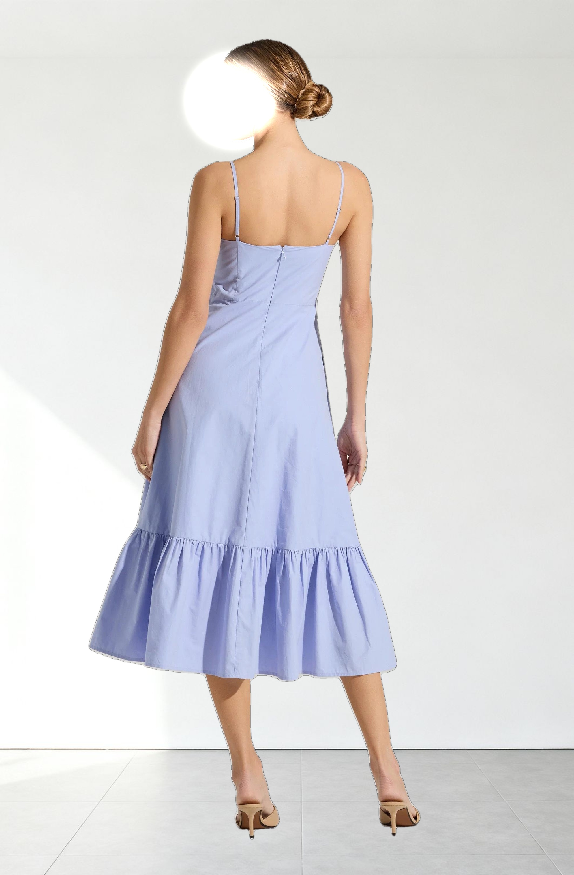 Asymmetrical Bow Midi Dress