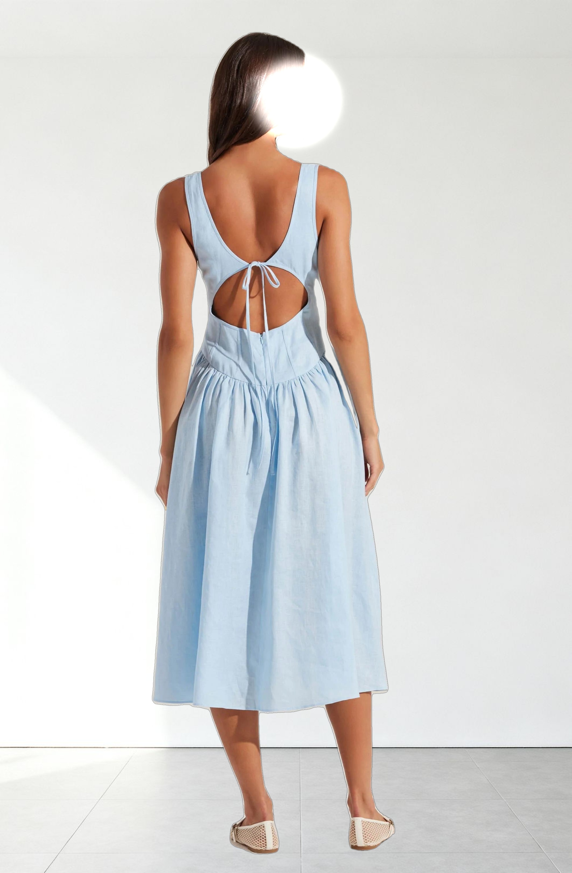 Thierry Linen Midi Dress