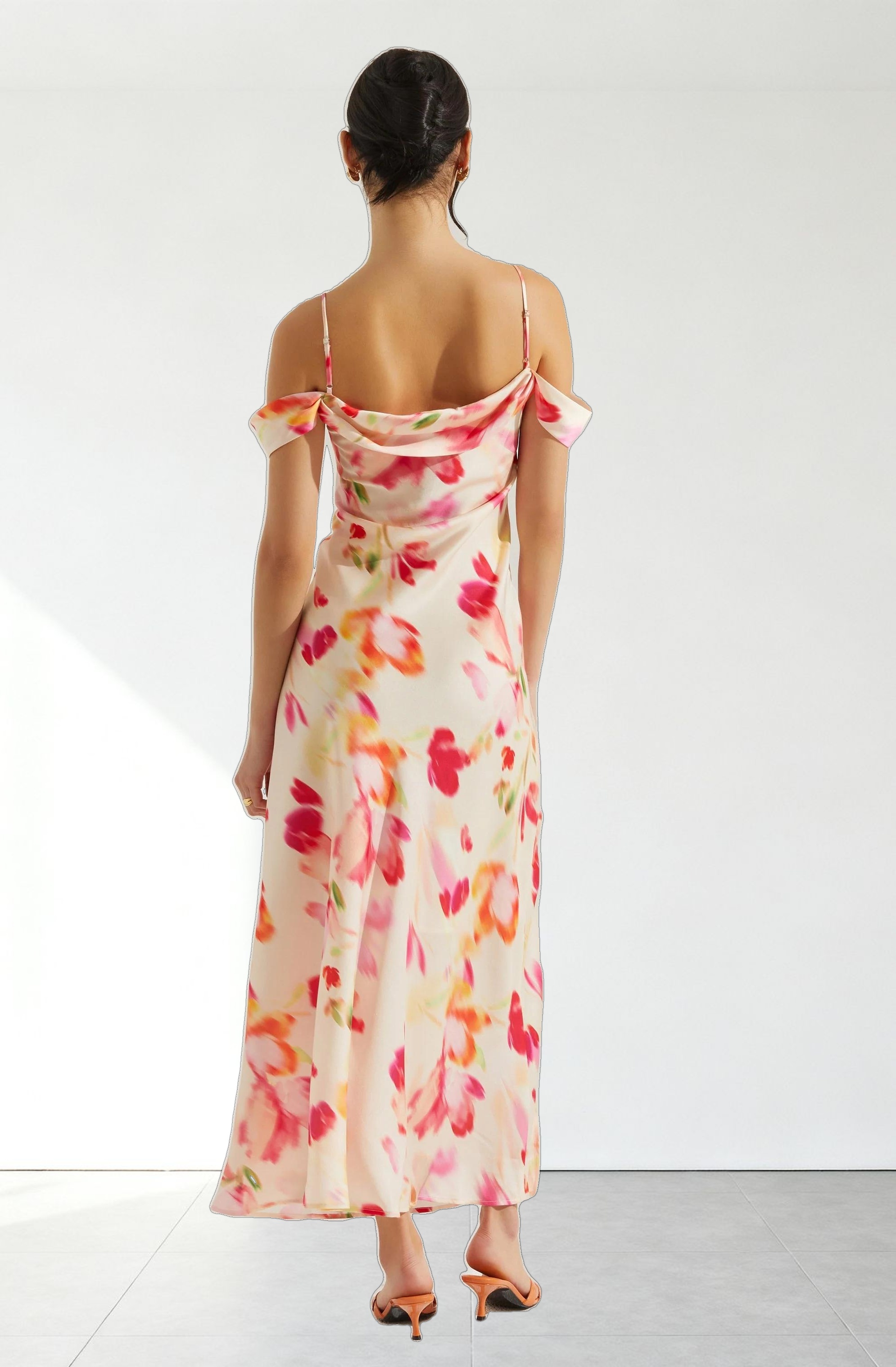 Kitura Cold Shoulder Maxi Dress