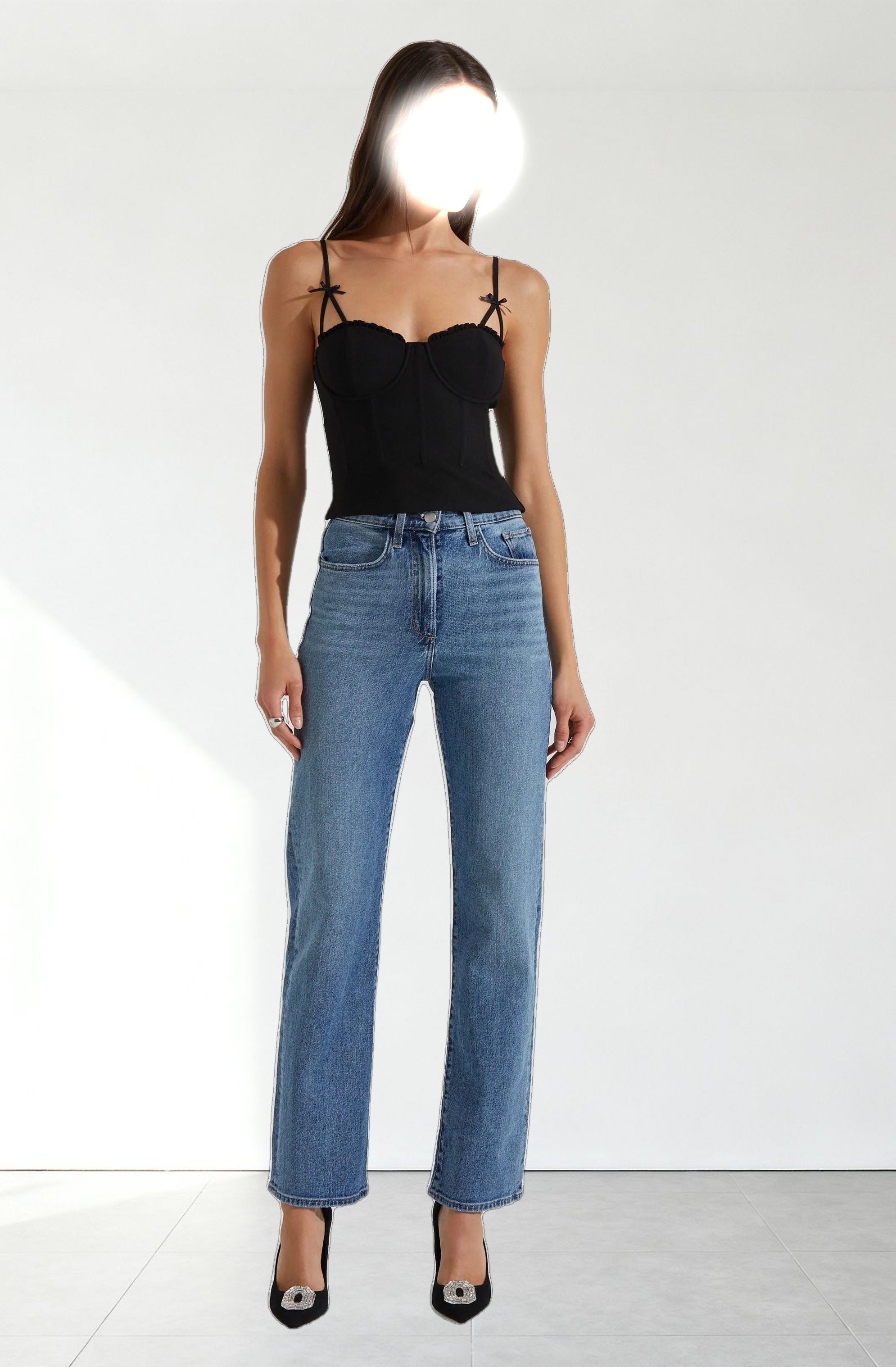 Adana Bow Detail Bustier Top