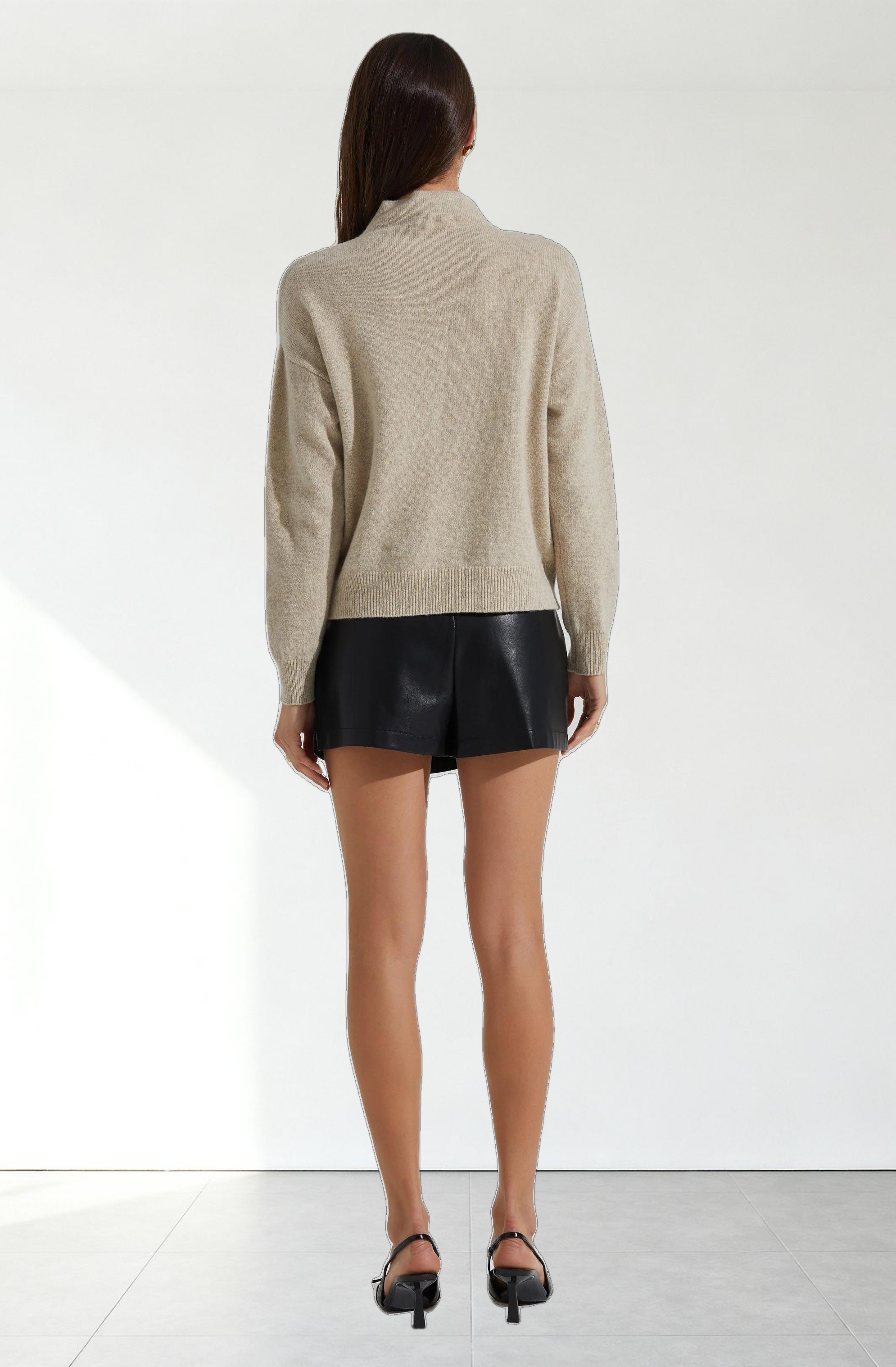 Adley Mock Neck Wool Sweater